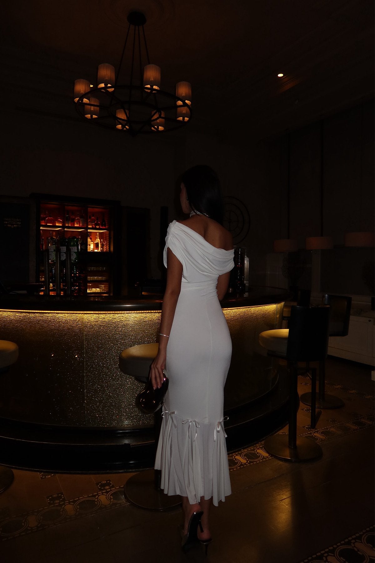 White Bogen Bow Dress ATE-1683