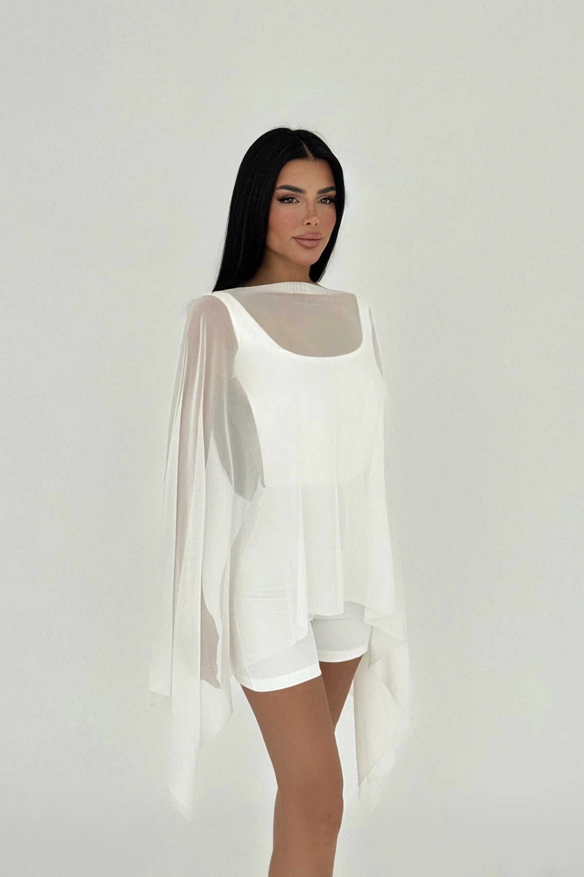 White Carrie Mini Jumpsuit ATE-2680