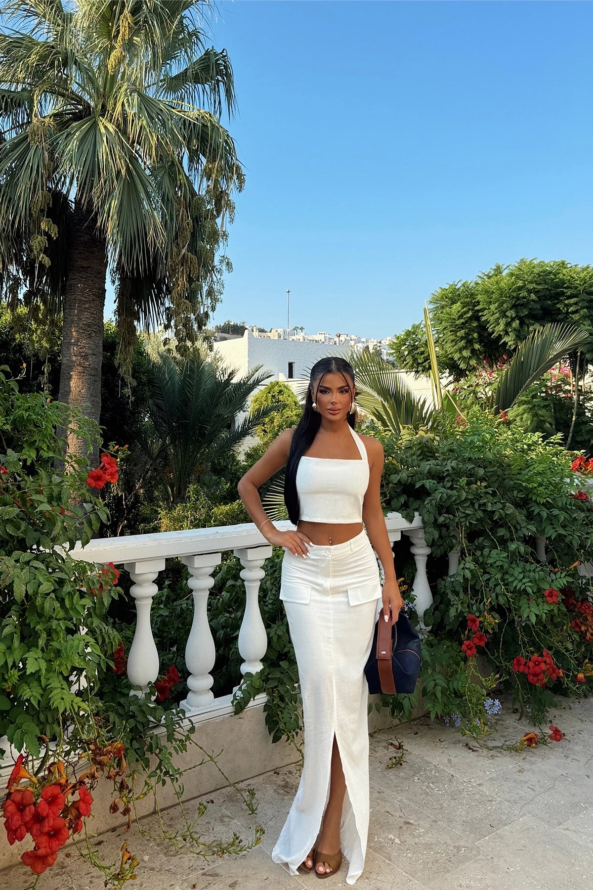 White Skirt Suit (Linen) ATE-1479