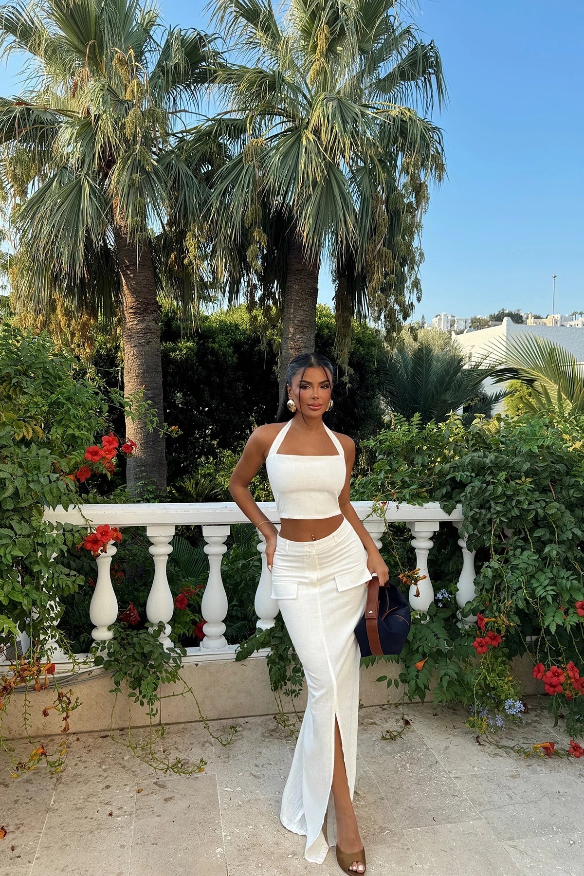 White Skirt Suit (Linen) ATE-1479