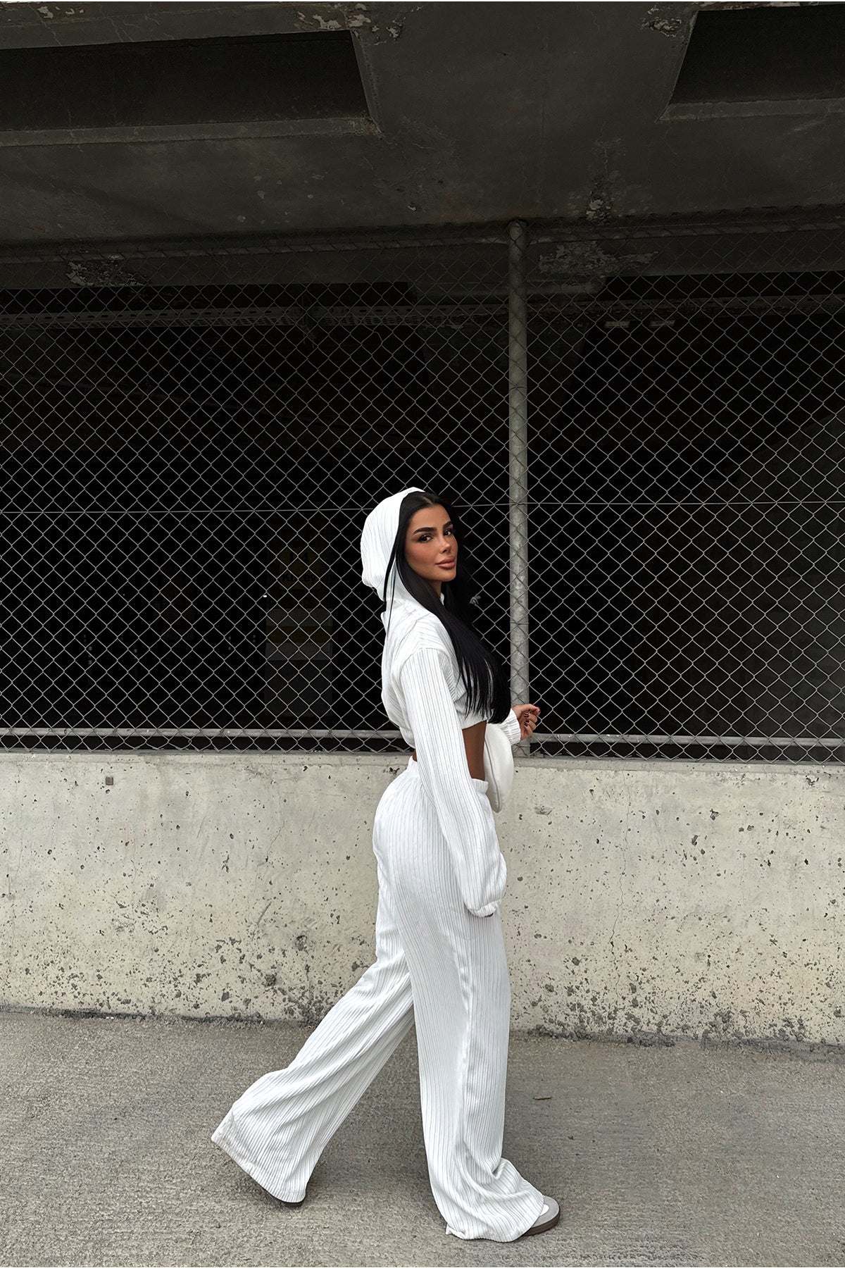White Lai Glitter Suit ATE-1880