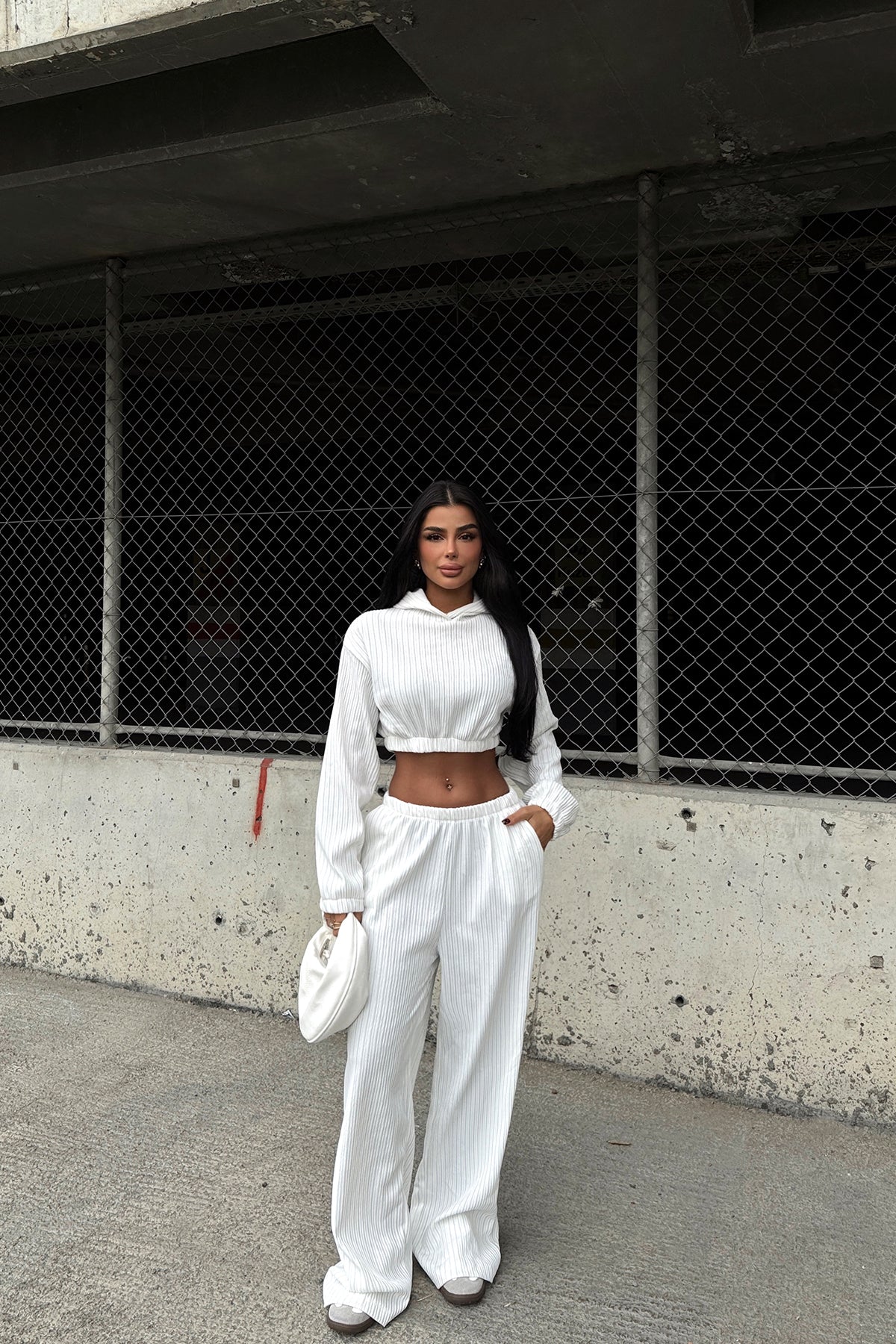 White Lai Glitter Suit ATE-1880