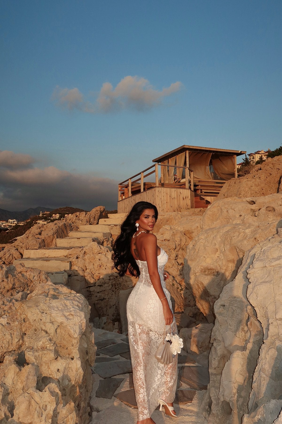 White Ophelia Lace Dress ATE-1459