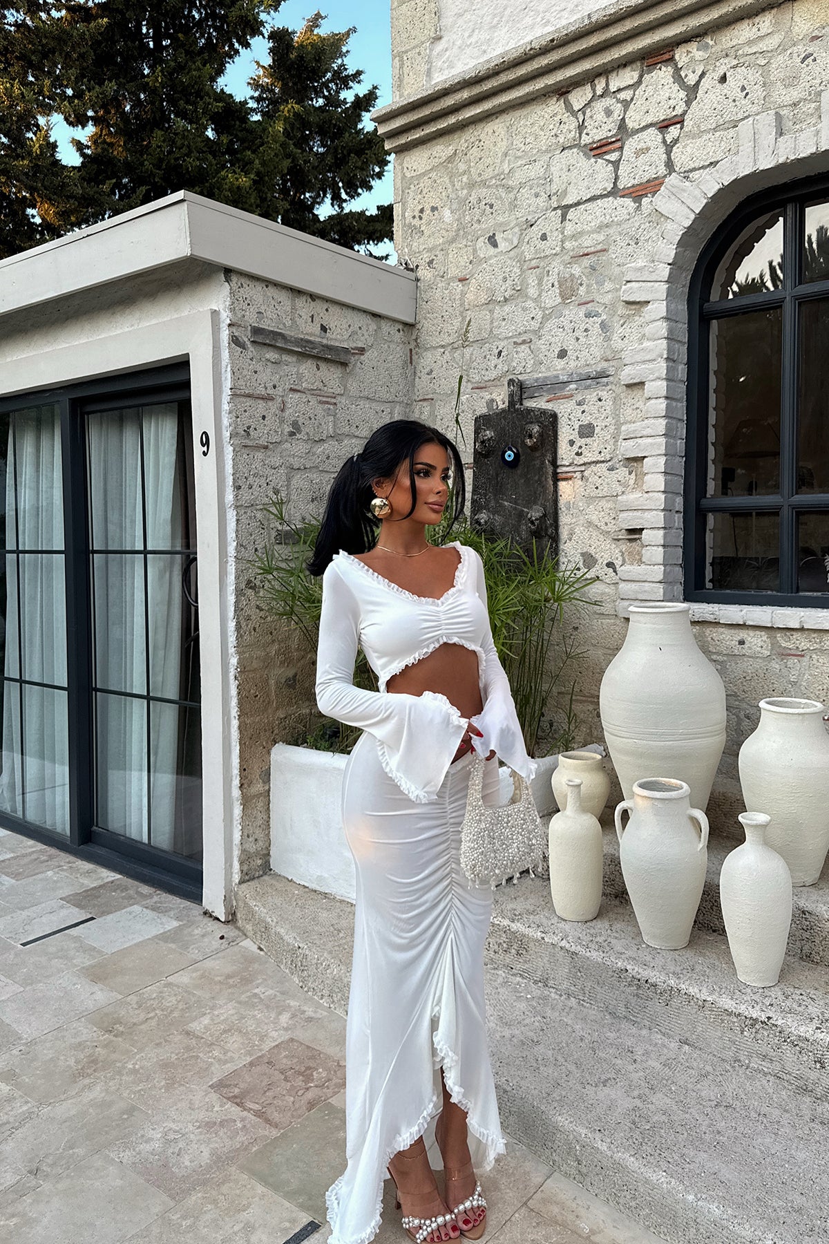 White Lotte Dress ATE-1272