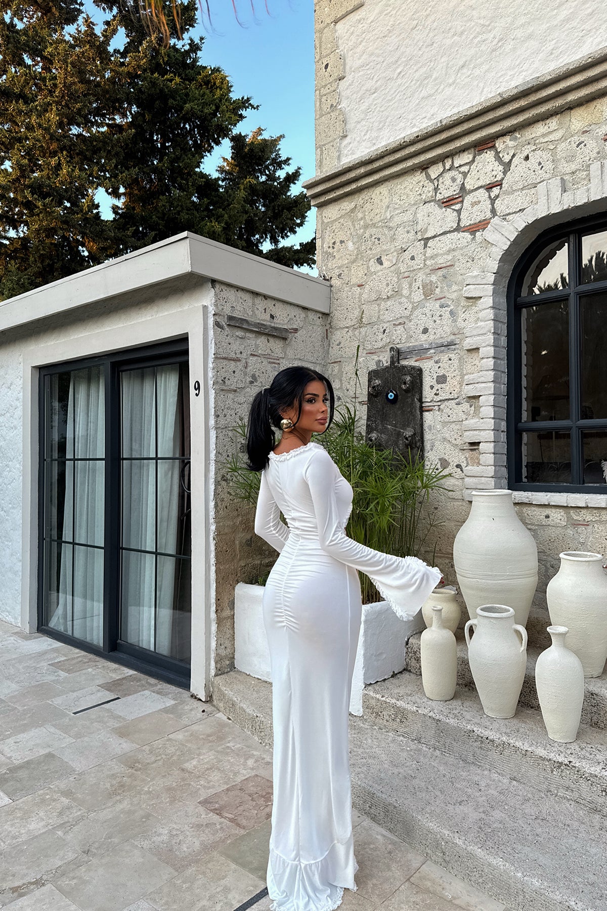 White Lotte Dress ATE-1272