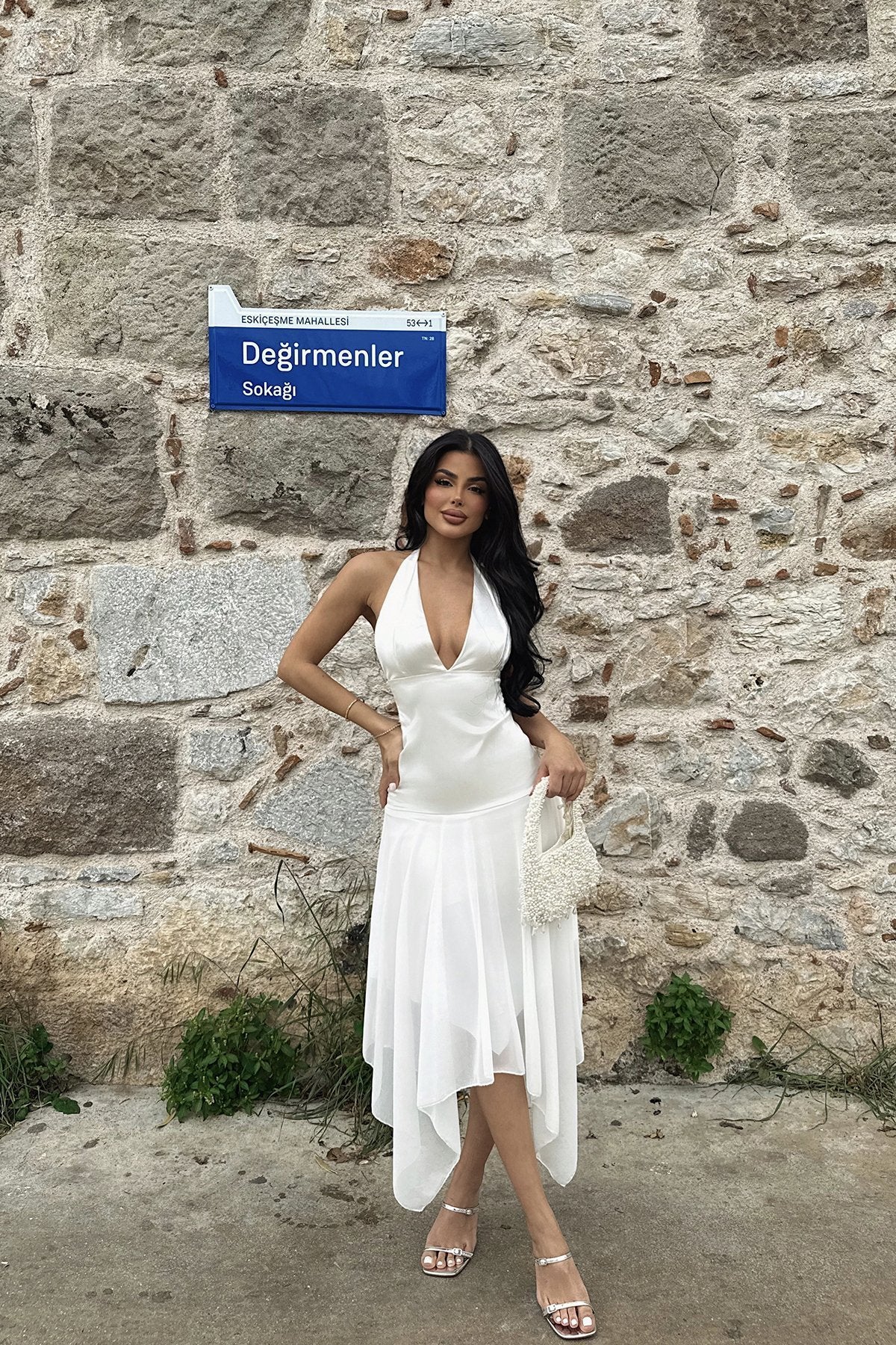 White Sandra Dress ATE-2521