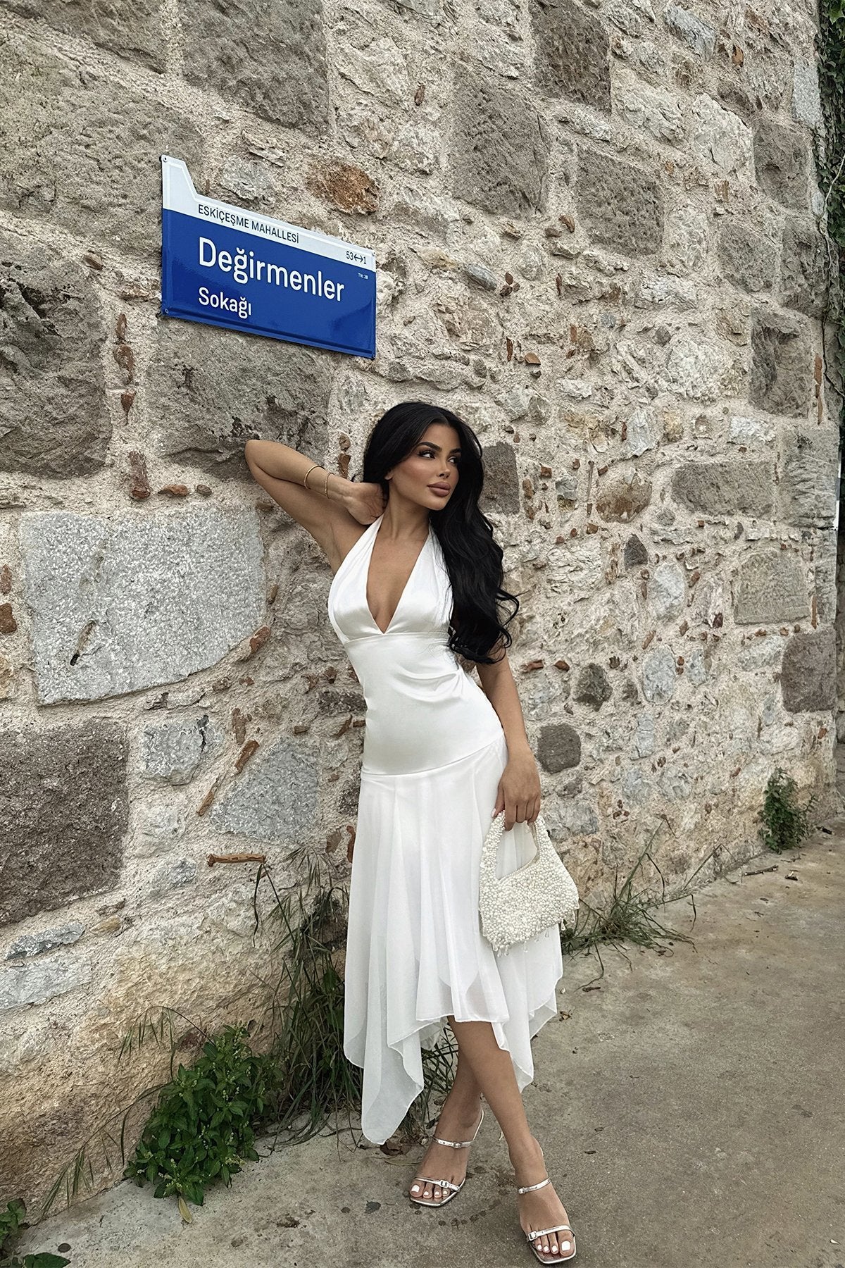 White Sandra Dress ATE-2521