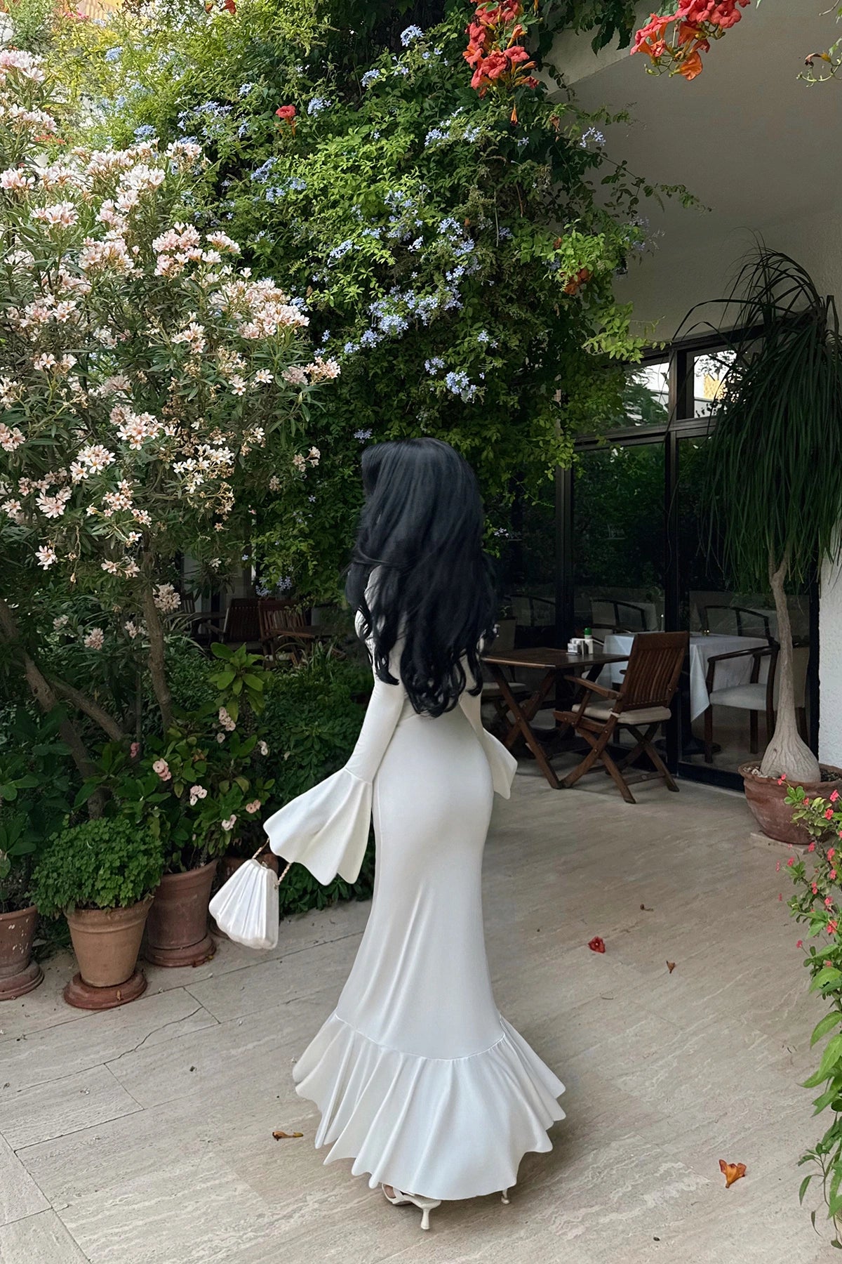 White Lai Long Dress ATE-3096