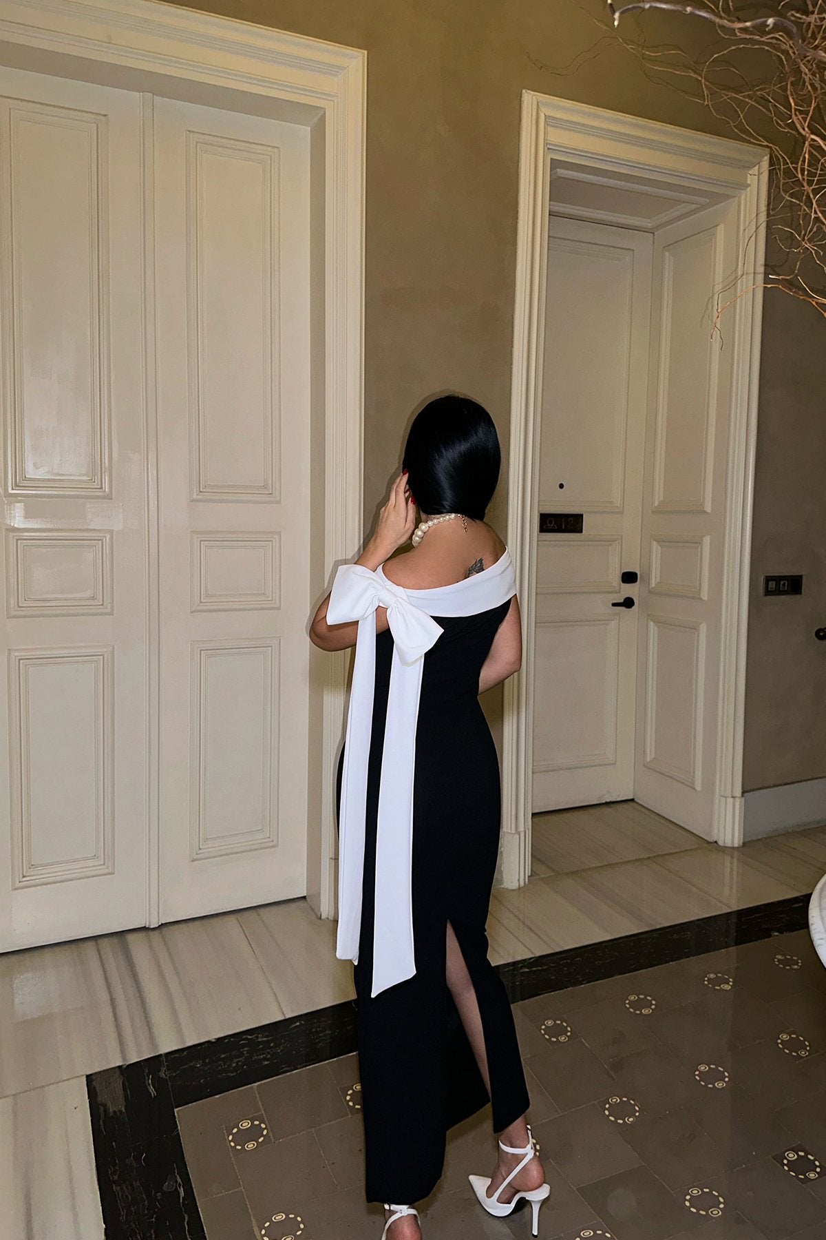 Brianna Black Midi Dress ATE-1281