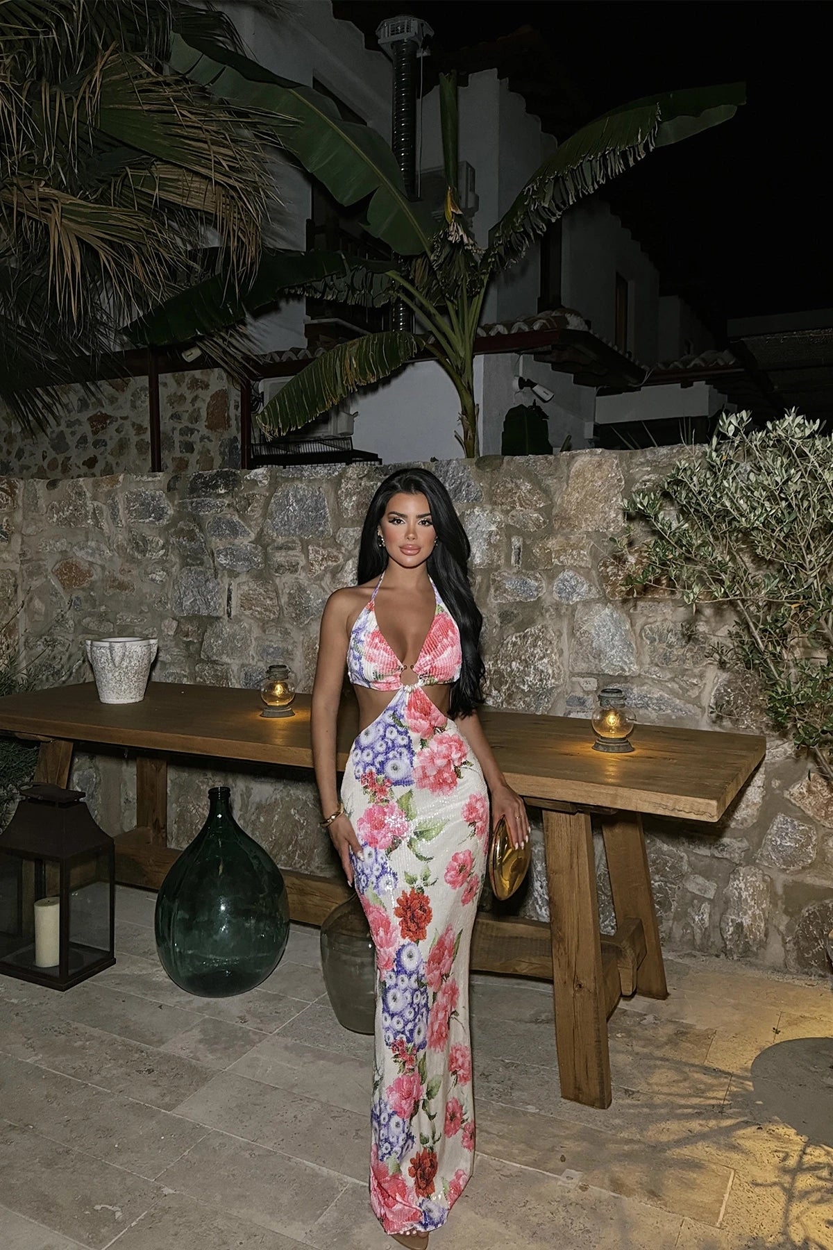 Floral Sequin Dress