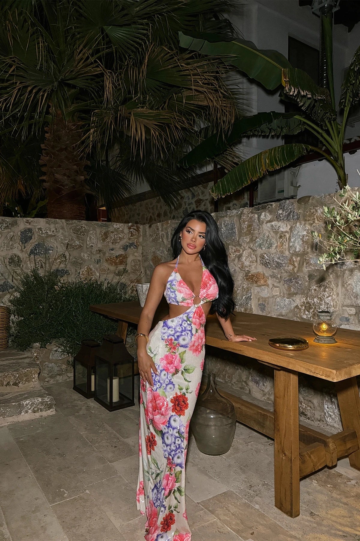 Floral Sequin Dress