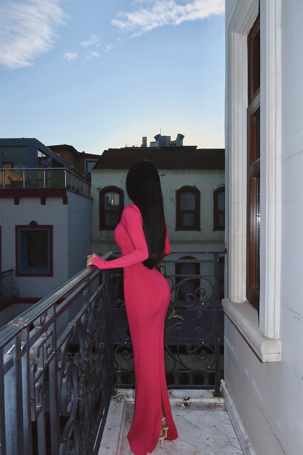 Fuchsia Hattie Long Dress ATE-2303