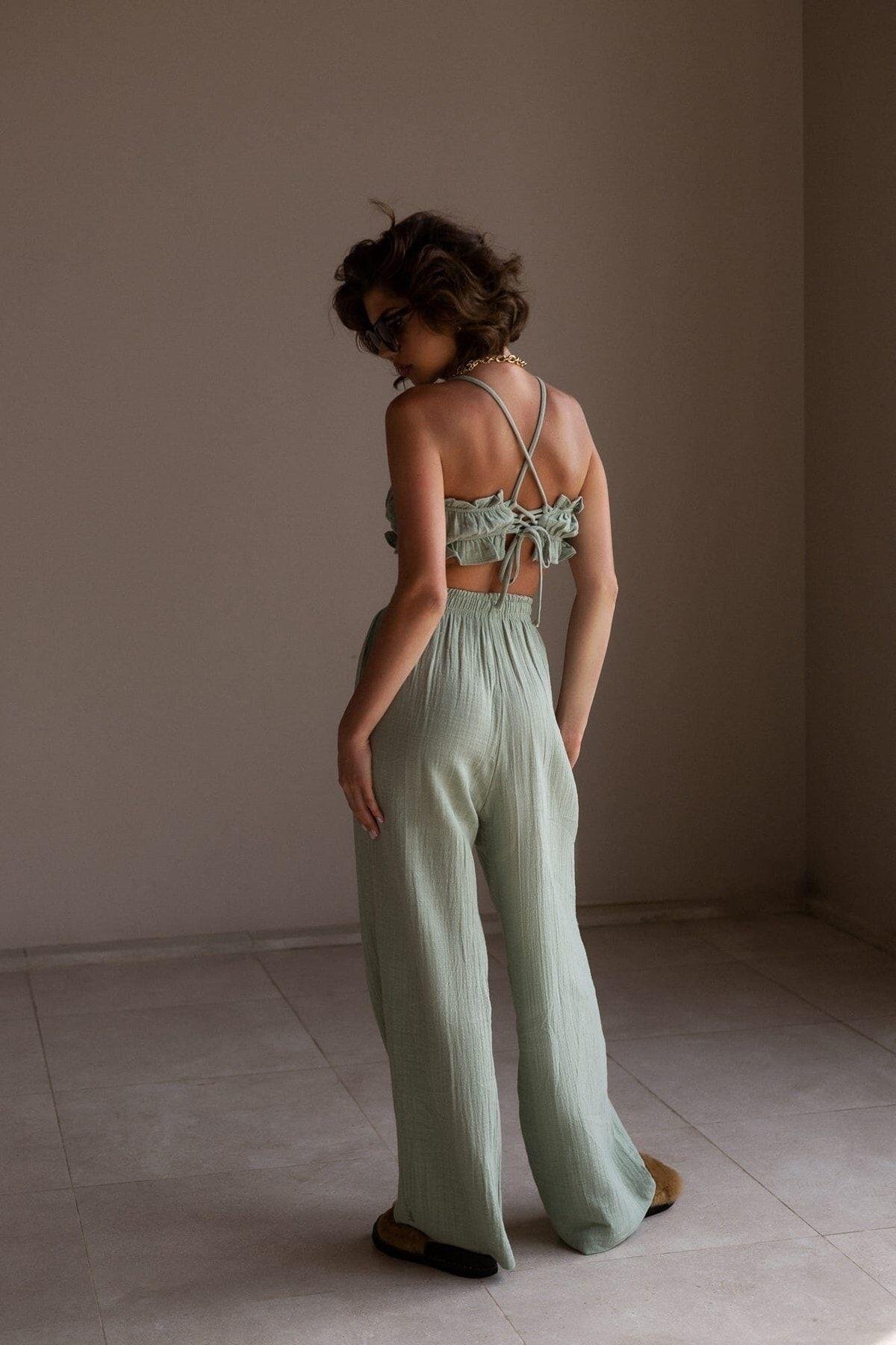 Harvey Cagla Muslin Crop Set