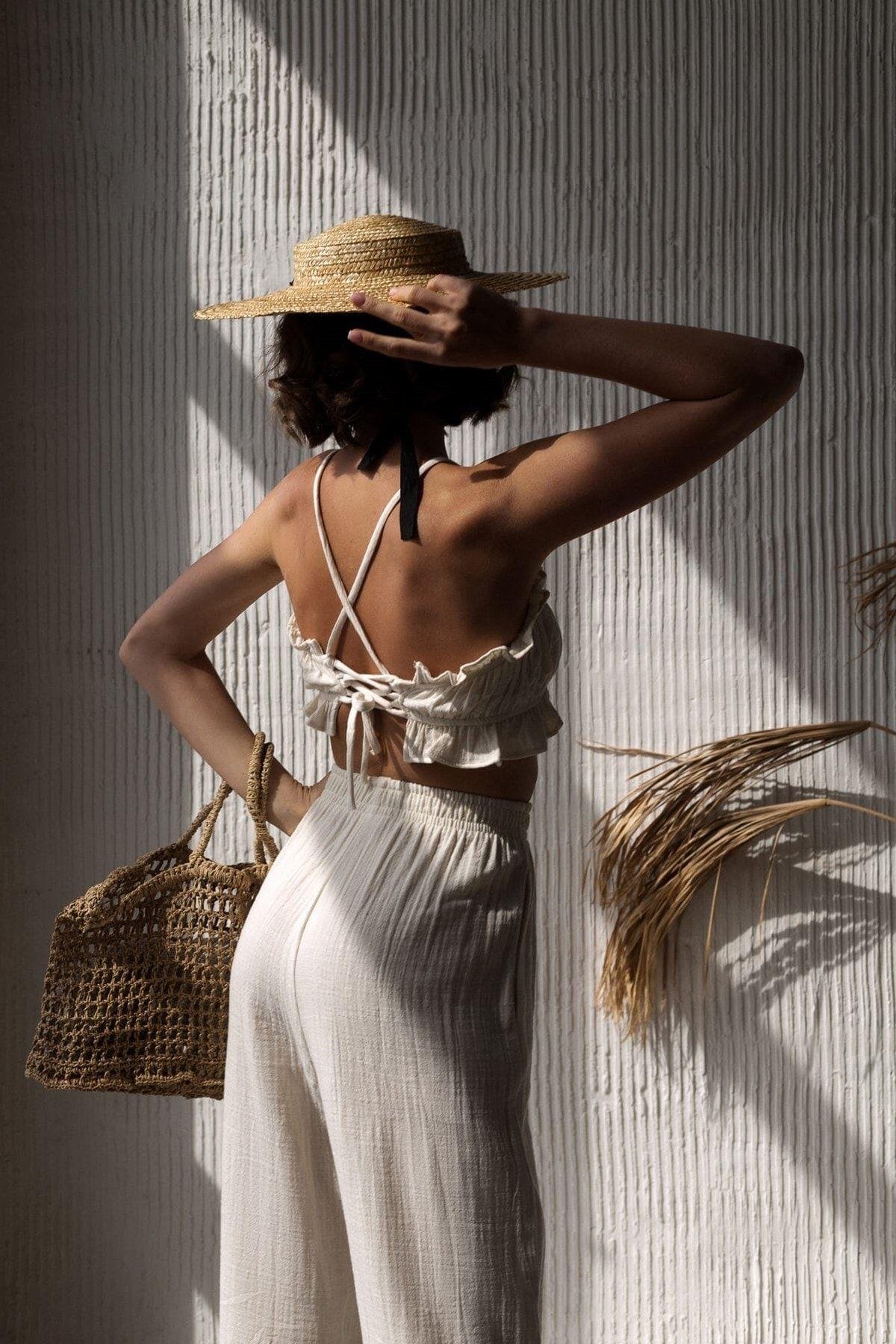 Harvey Natural Muslin Crop Set