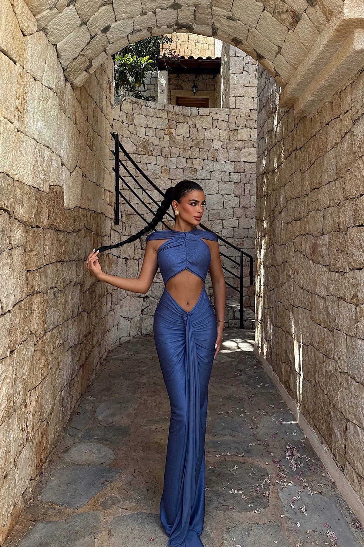 Indigo Orleans Long Dress ATE-3052