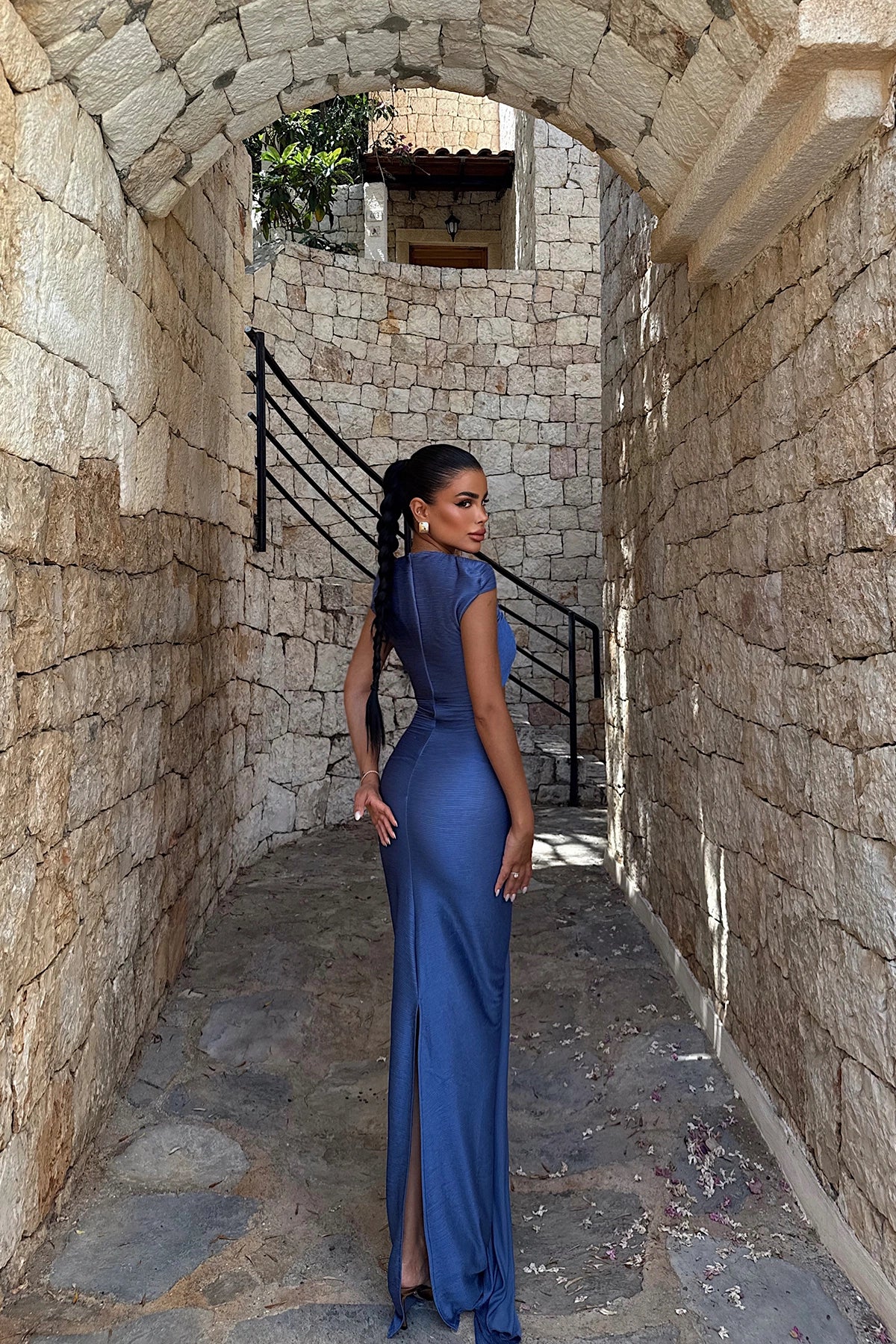 Indigo Orleans Long Dress ATE-3052
