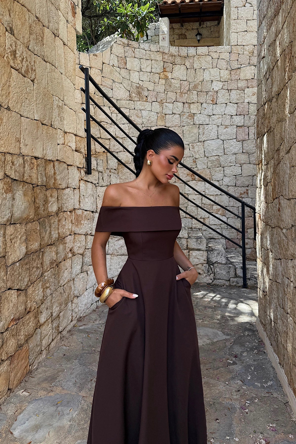 Brown Creil Dress ATE-2920