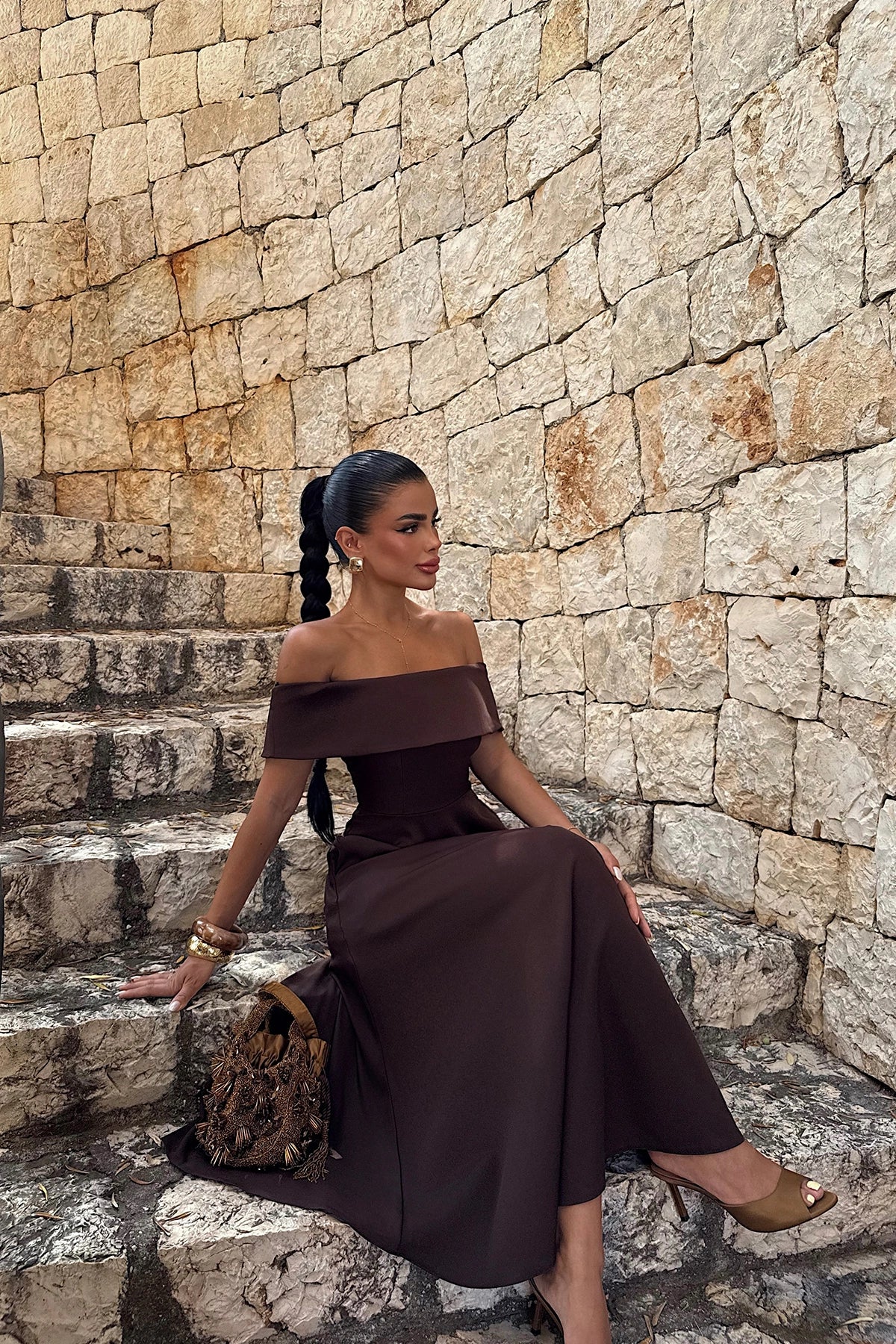 Brown Creil Dress ATE-2920