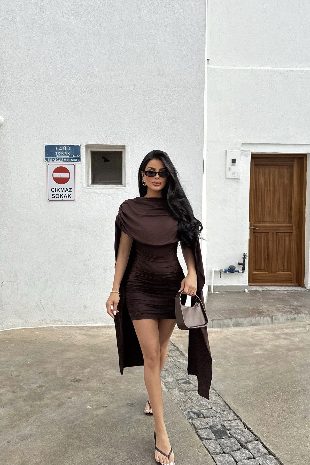 Brown Molly Mini Dress ATE-2492