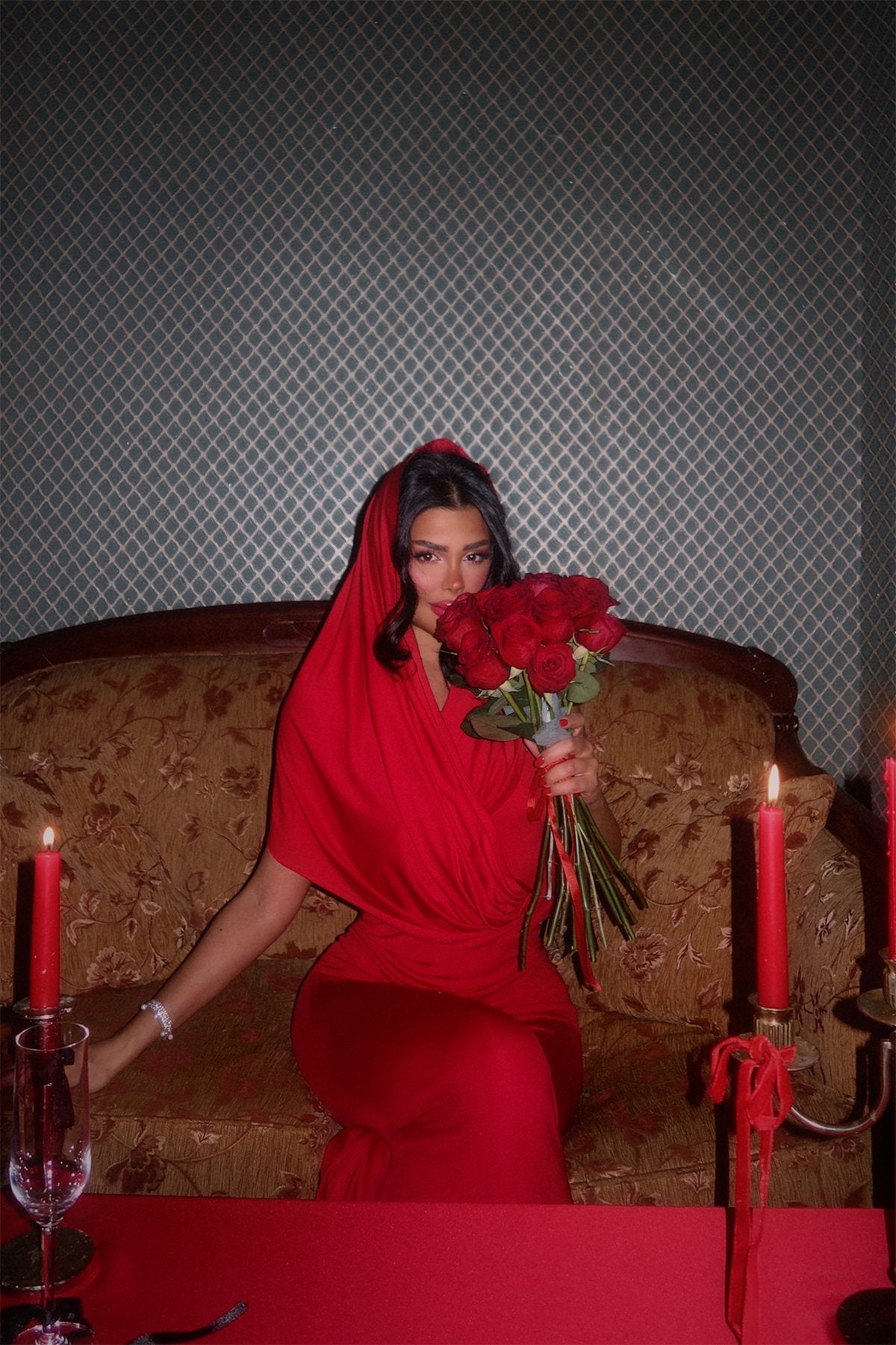 Red Coralie Long Dress ATE-2315