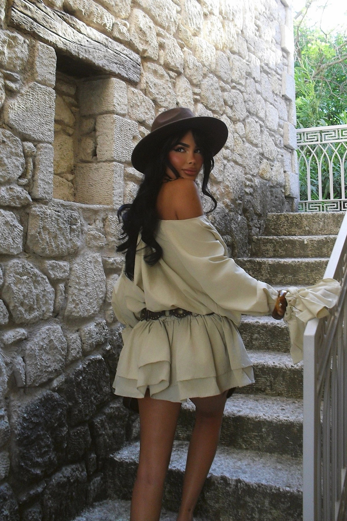 Cream Darcie Mini Dress ATE-2410