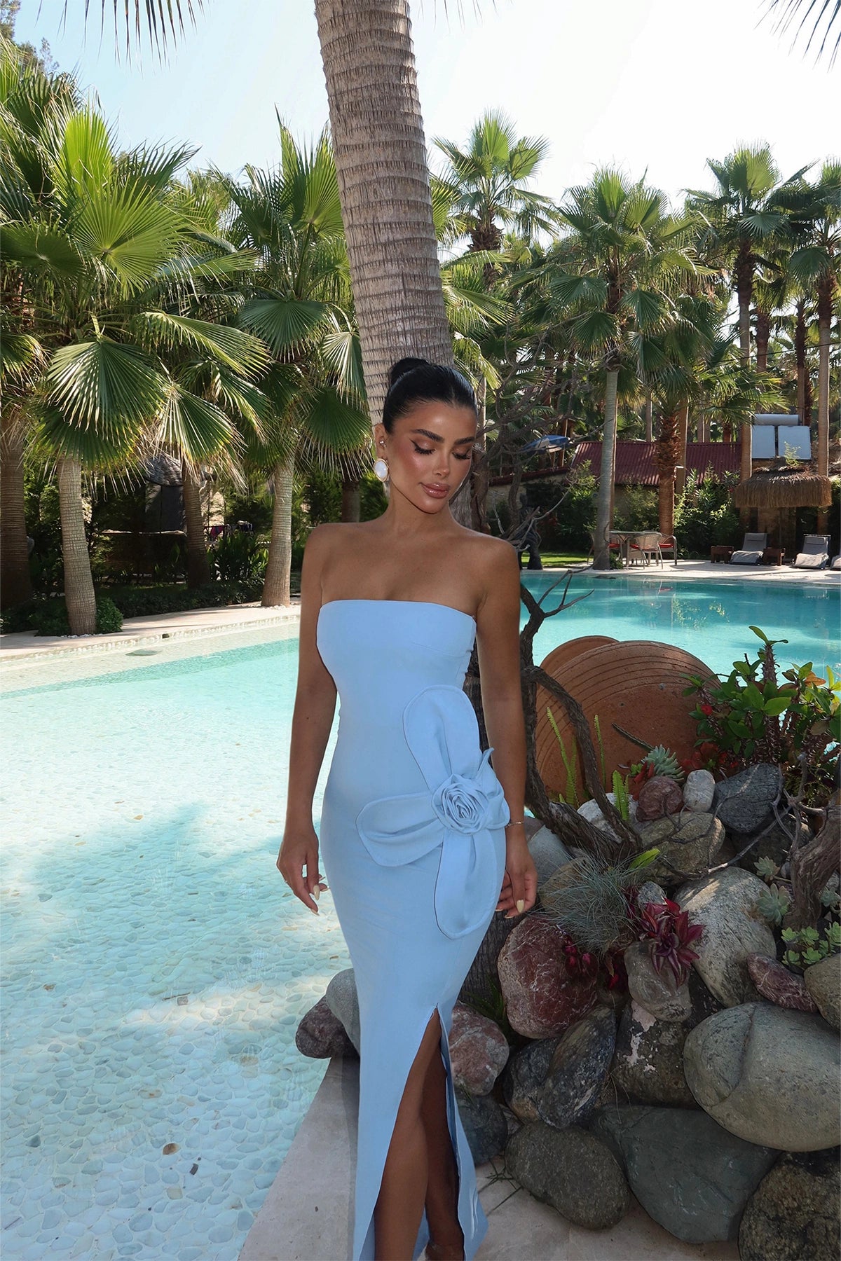 Blue Daysi Strapless Dress ATE-2897