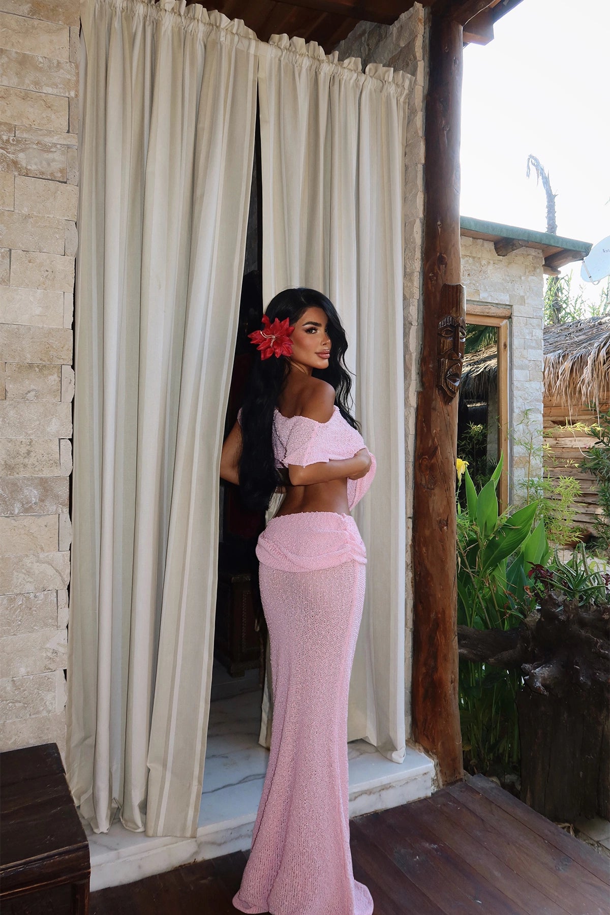 Pink Lilaea Knitwear Suit ATE-3220