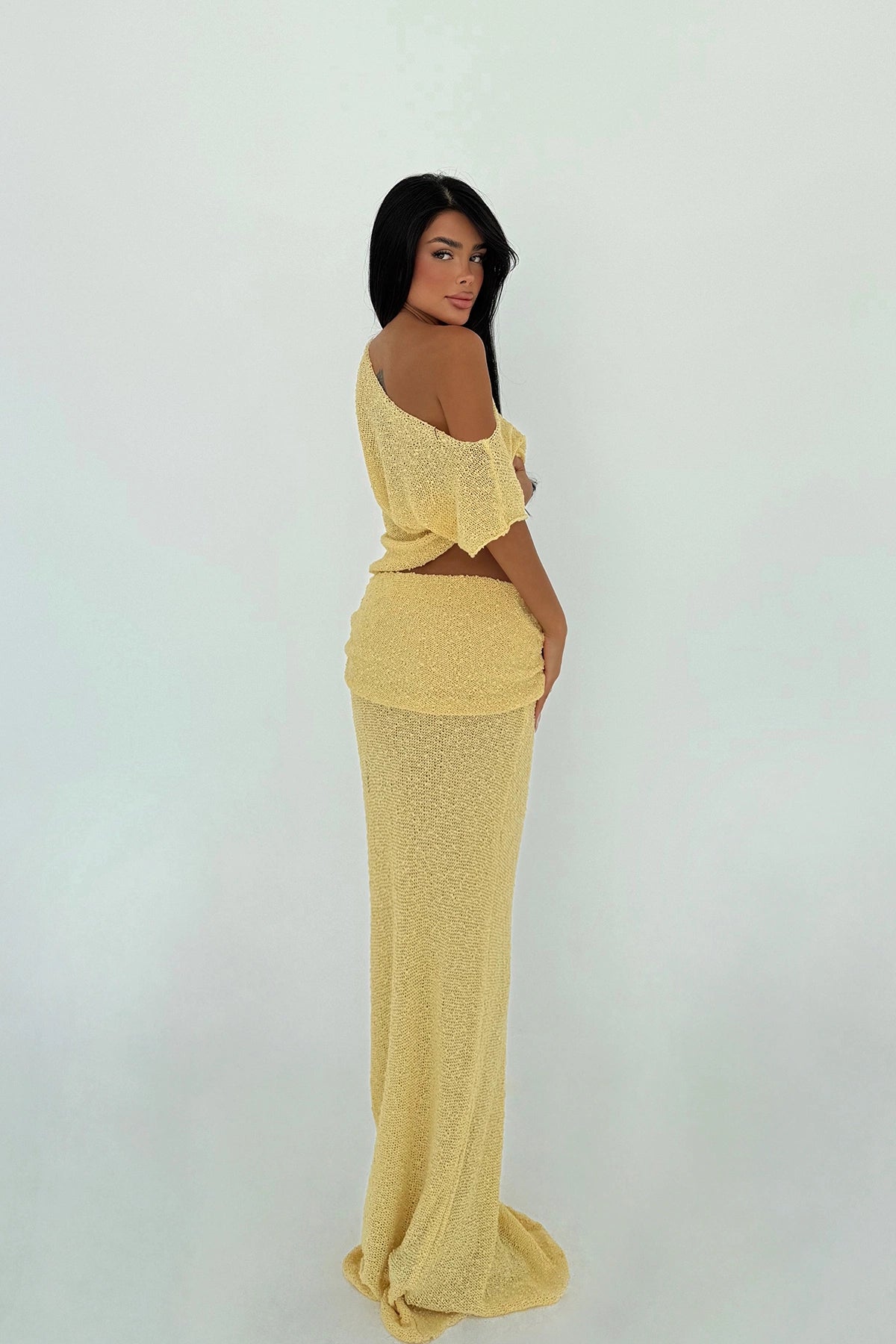 Yellow Lilaea Knitwear Suit ATE-3221