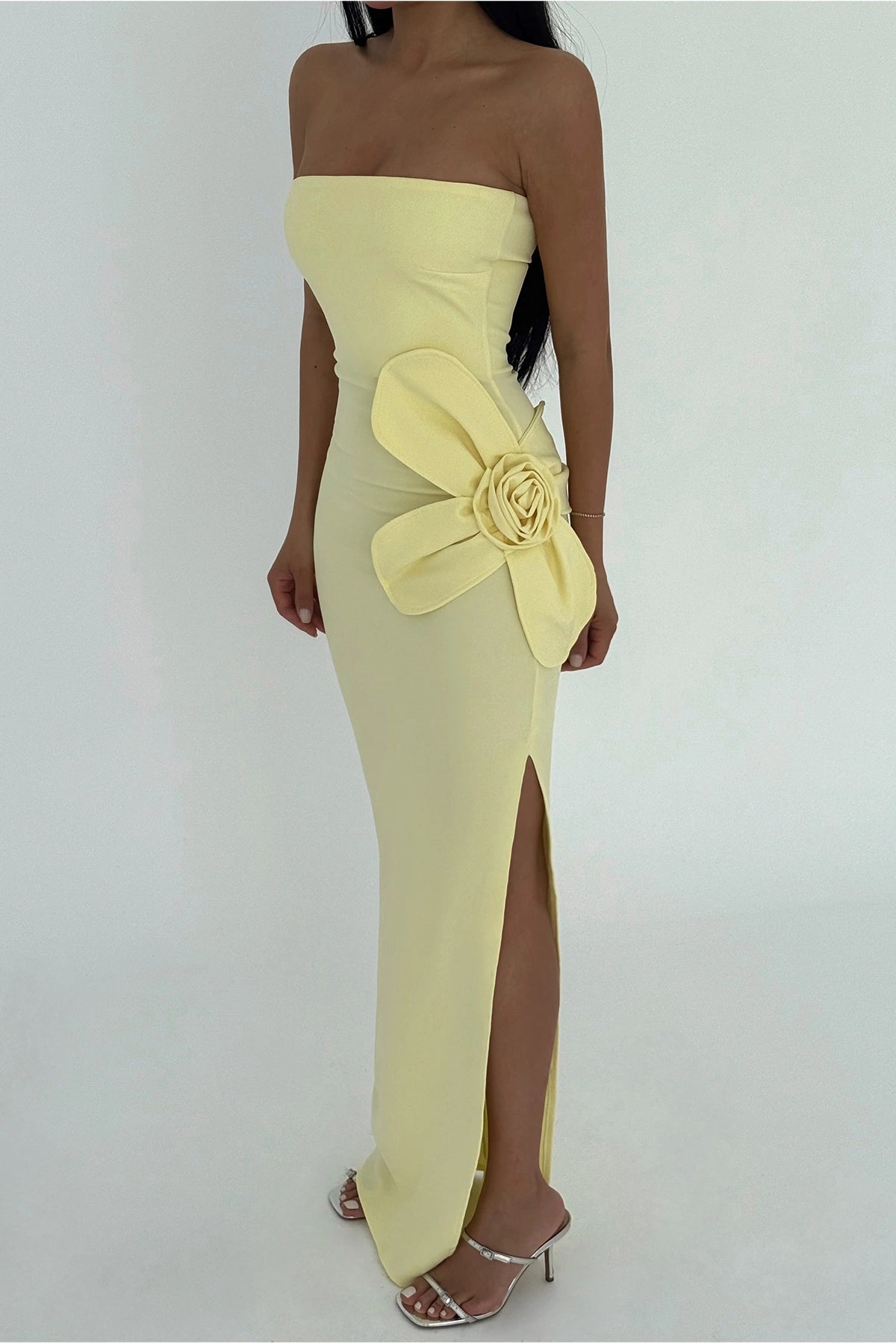Yellow Daysi Strapless Dress ATE-2926