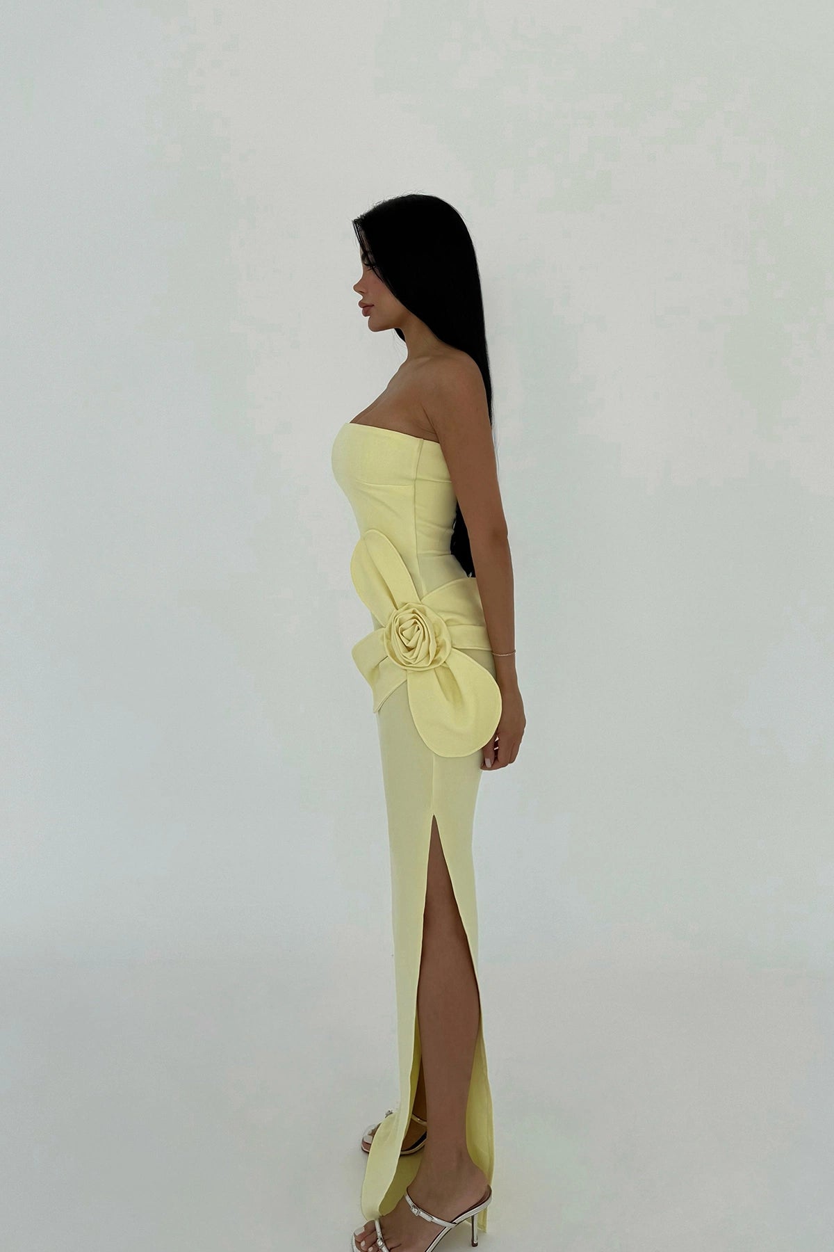 Yellow Daysi Strapless Dress ATE-2926