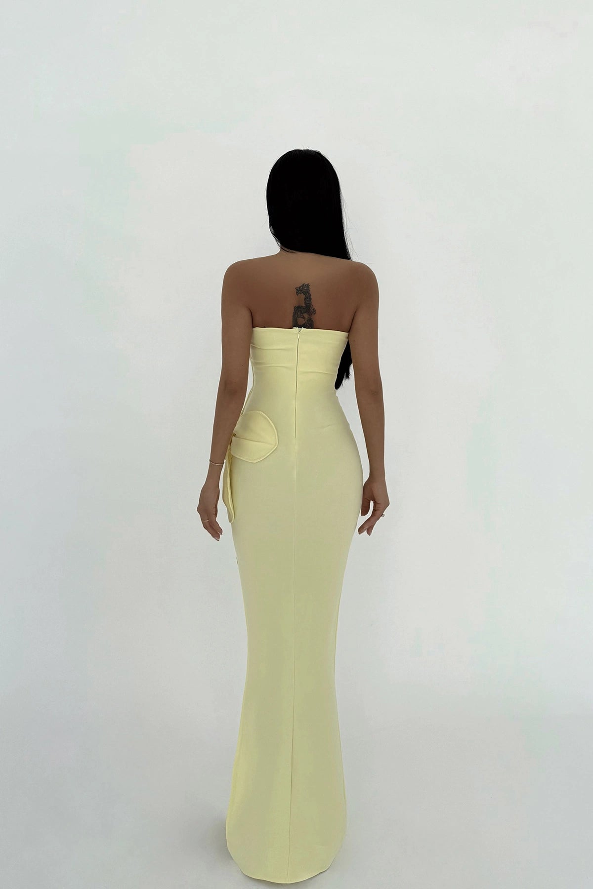 Yellow Daysi Strapless Dress ATE-2926