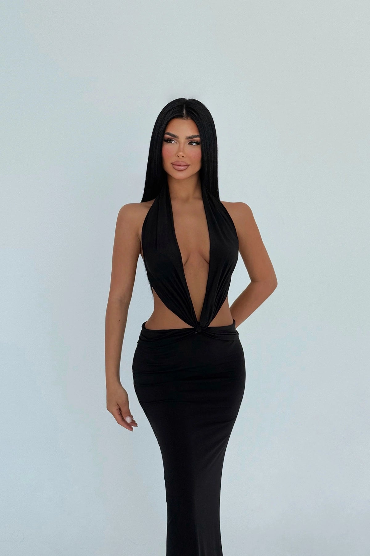 Black Dorothy Long Dress ATE-2514