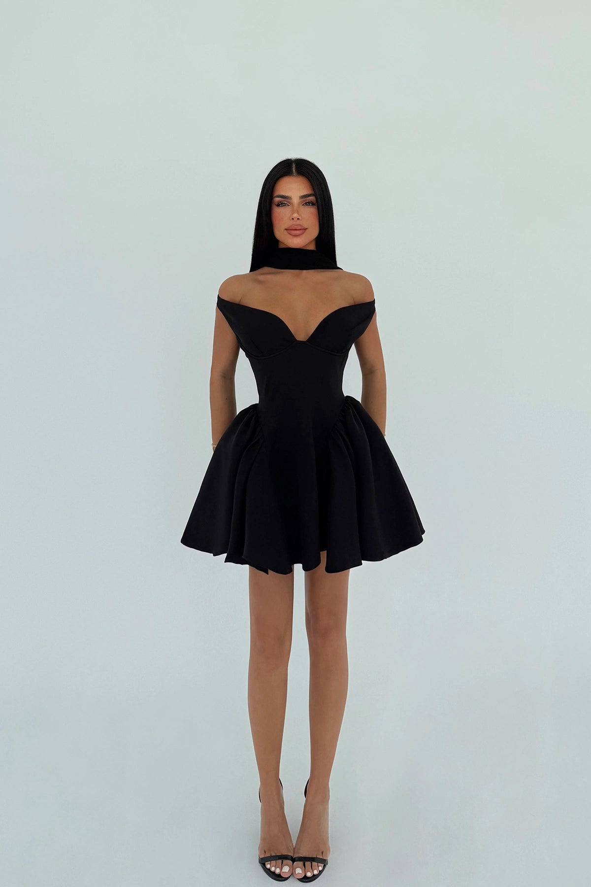 Black Back Detail Mini Dress ATE-2720