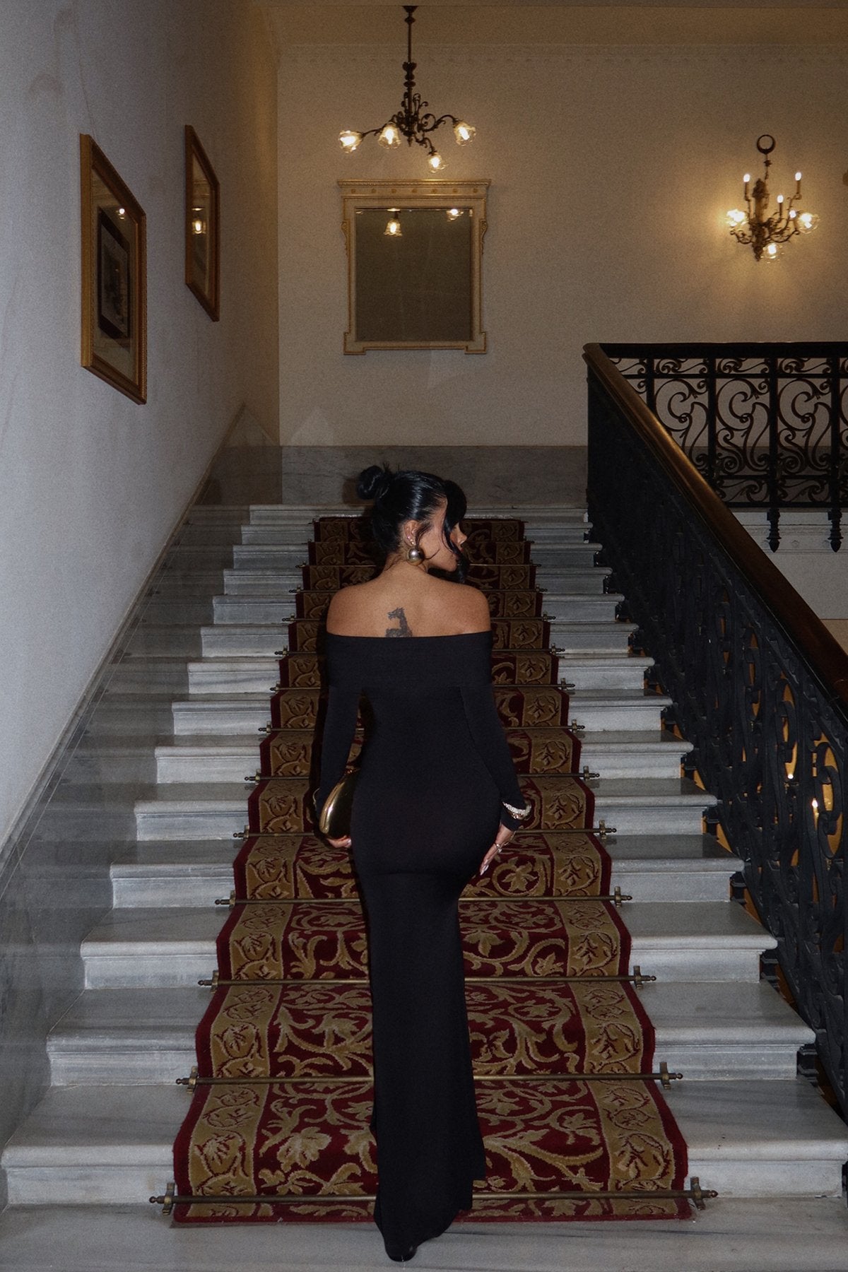 Black Fallon Long Dress ATE-2187