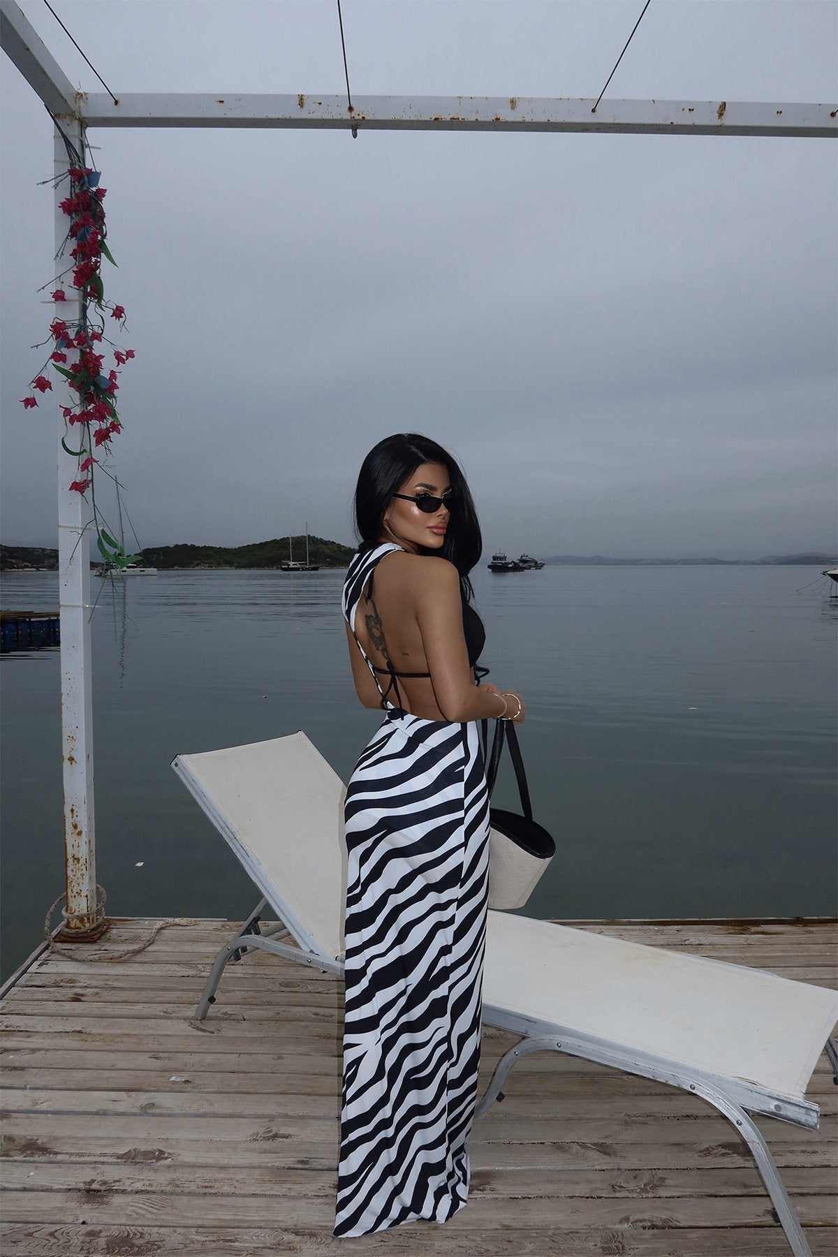 Black Santinara Pareo Dress ATE-2425