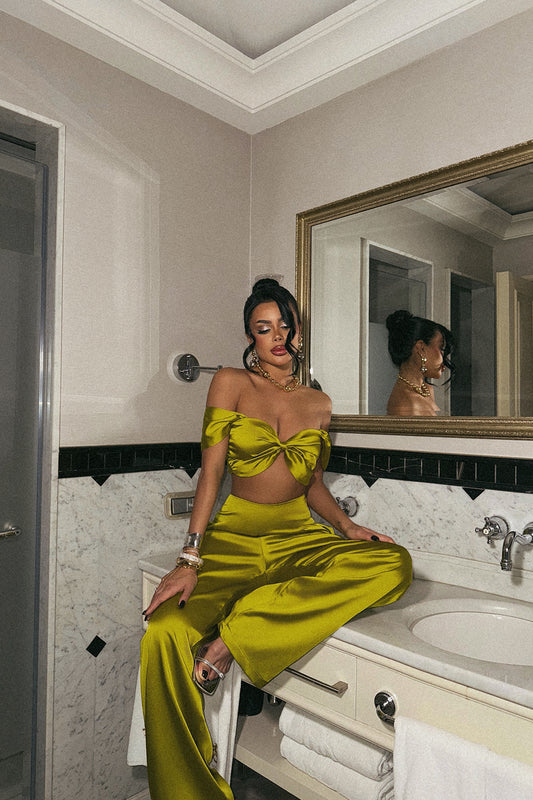 Oil Green Tyro Two Piece Suit ATE-1712