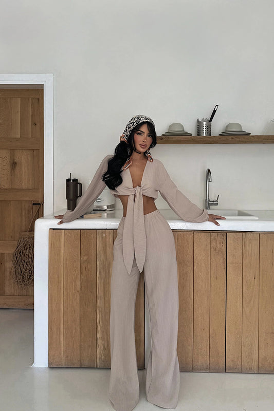 Beige Adelina Tie-Down Set ATE-1083