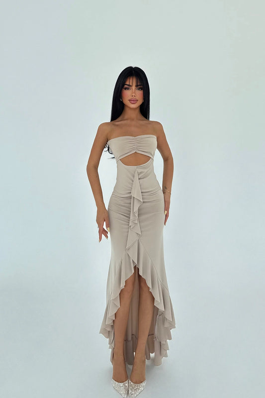 Beige Lilac Dress ATE-2934