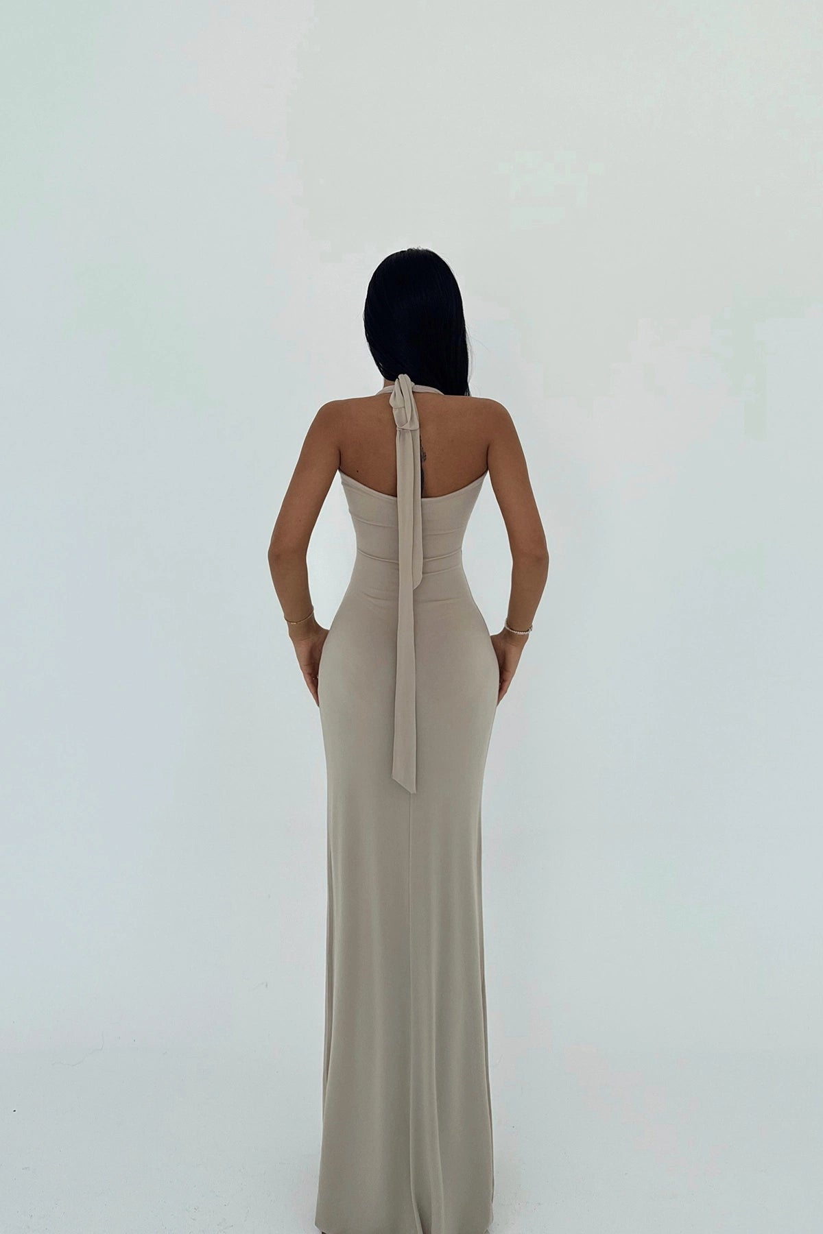 Beige Bellis Long Dress ATE-2724