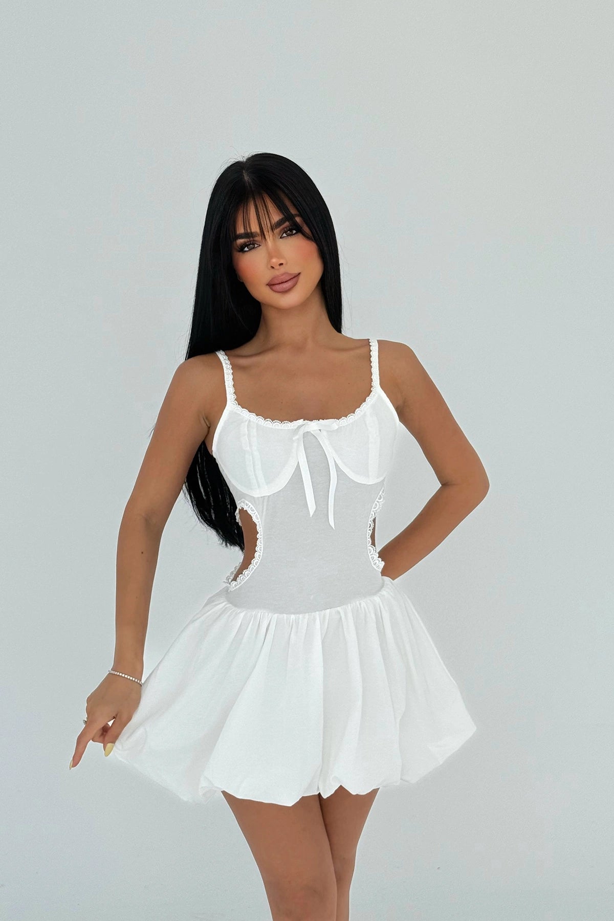 White Lissett Mini Dress ATE-2859