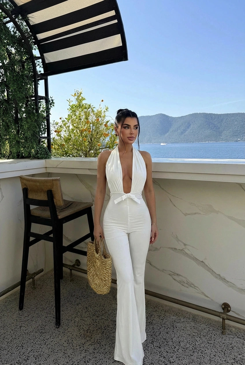 White Maly Jumpsuit ATE-2554