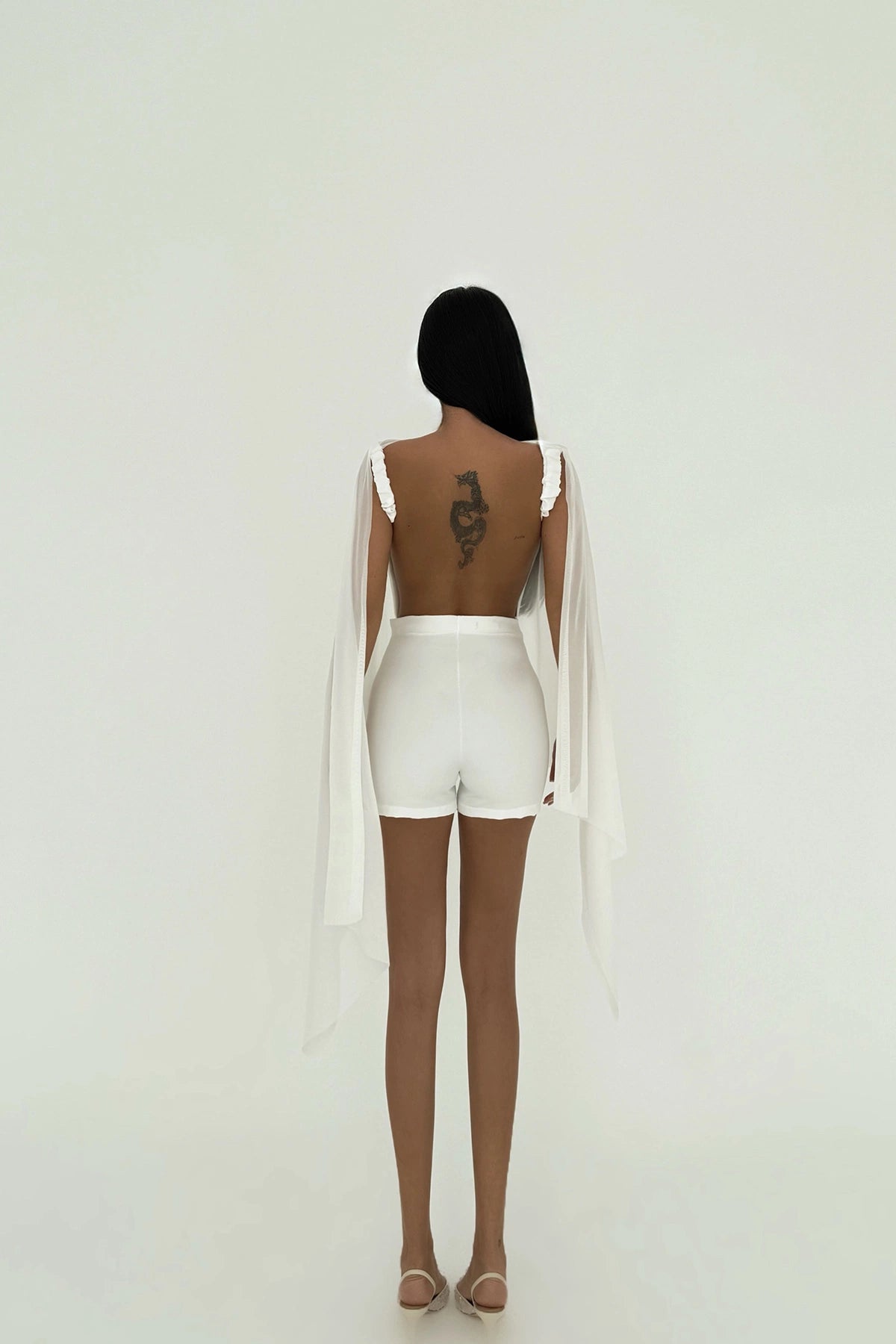 White Carrie Mini Jumpsuit ATE-2680