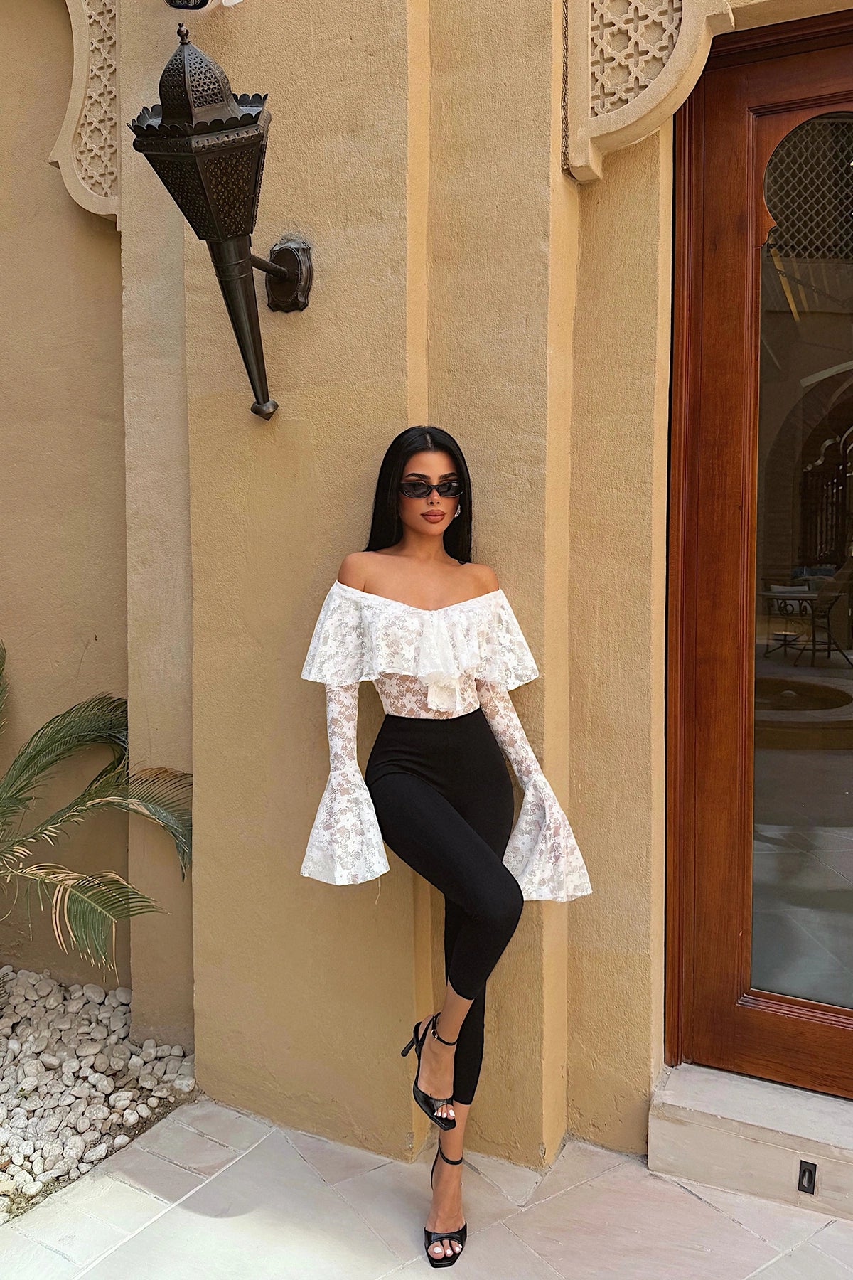 White Braulia Lace Bodysuit