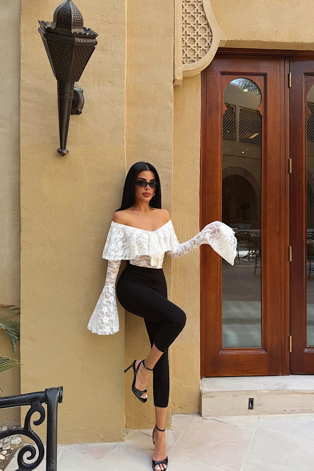 White Braulia Lace Bodysuit