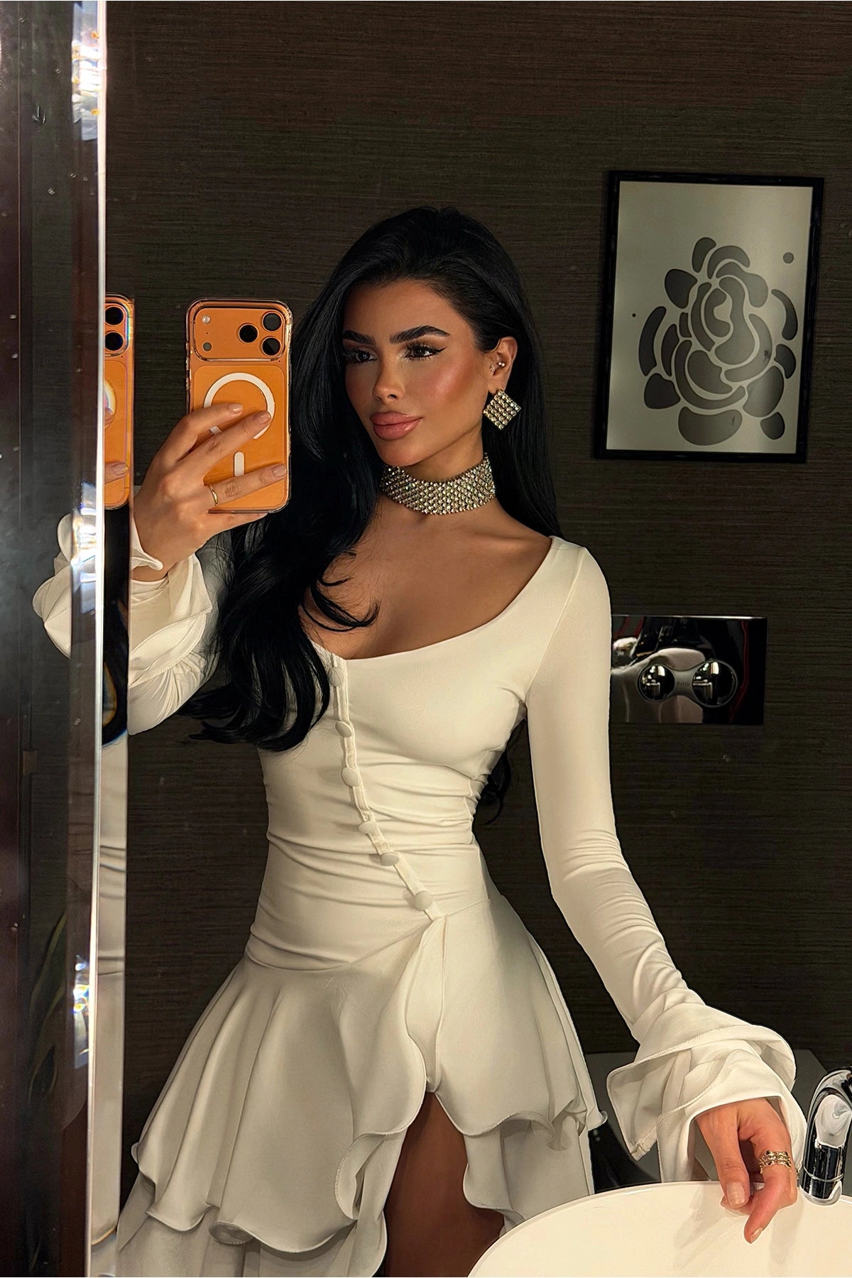 White Taliah Mini Dress ATE-4038