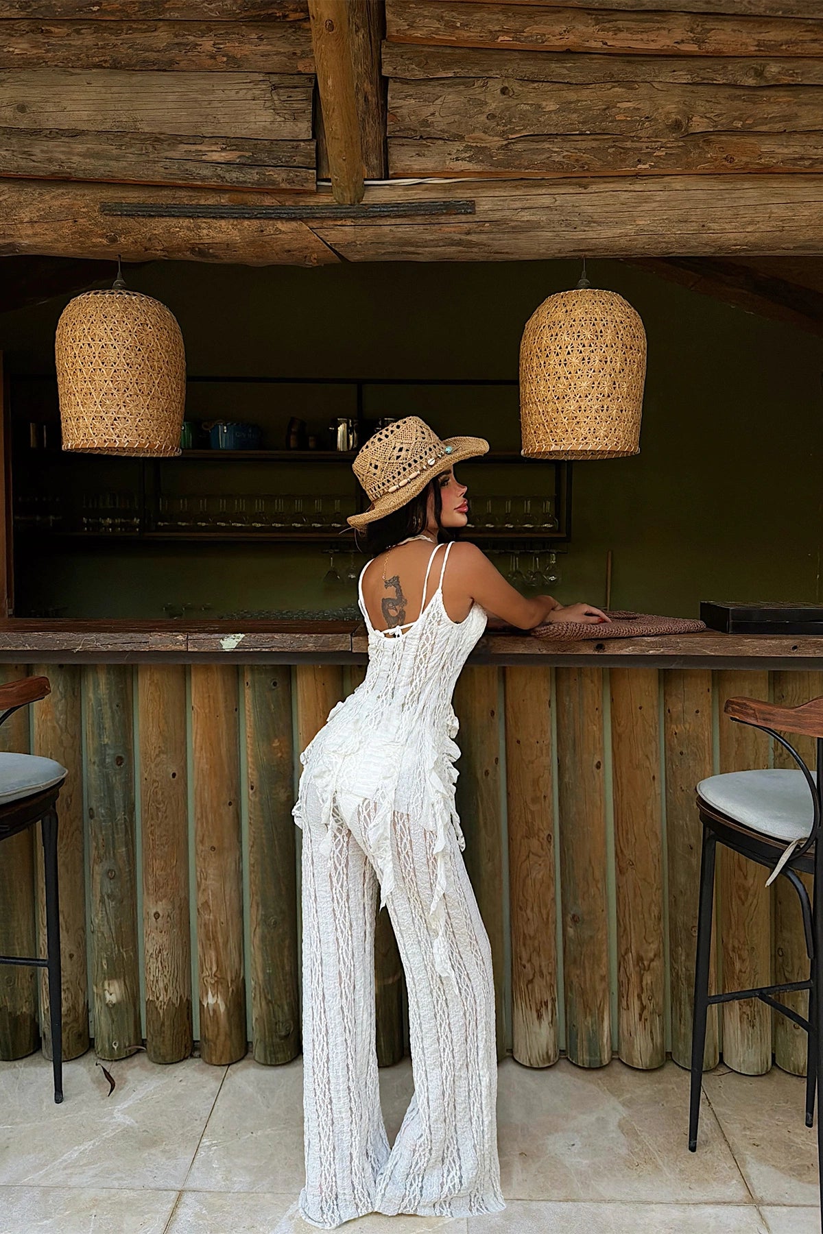 White Trouser Suit ATE-5170