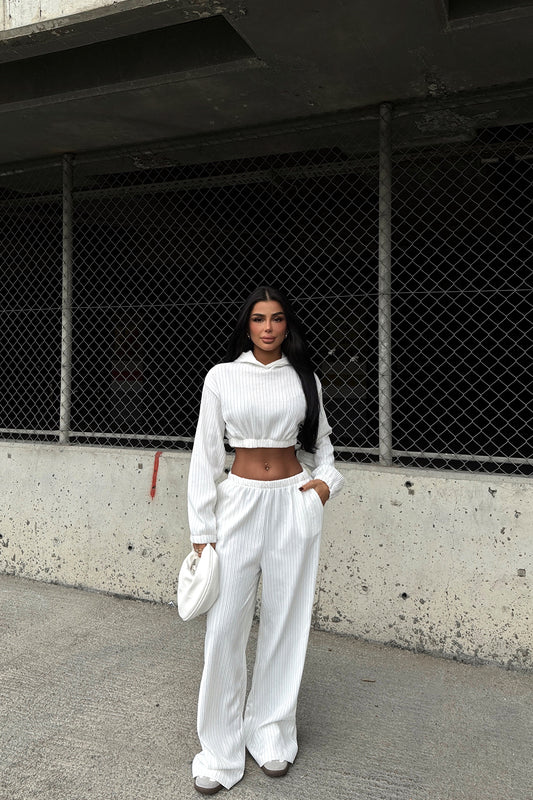 White Lai Glitter Suit ATE-1880