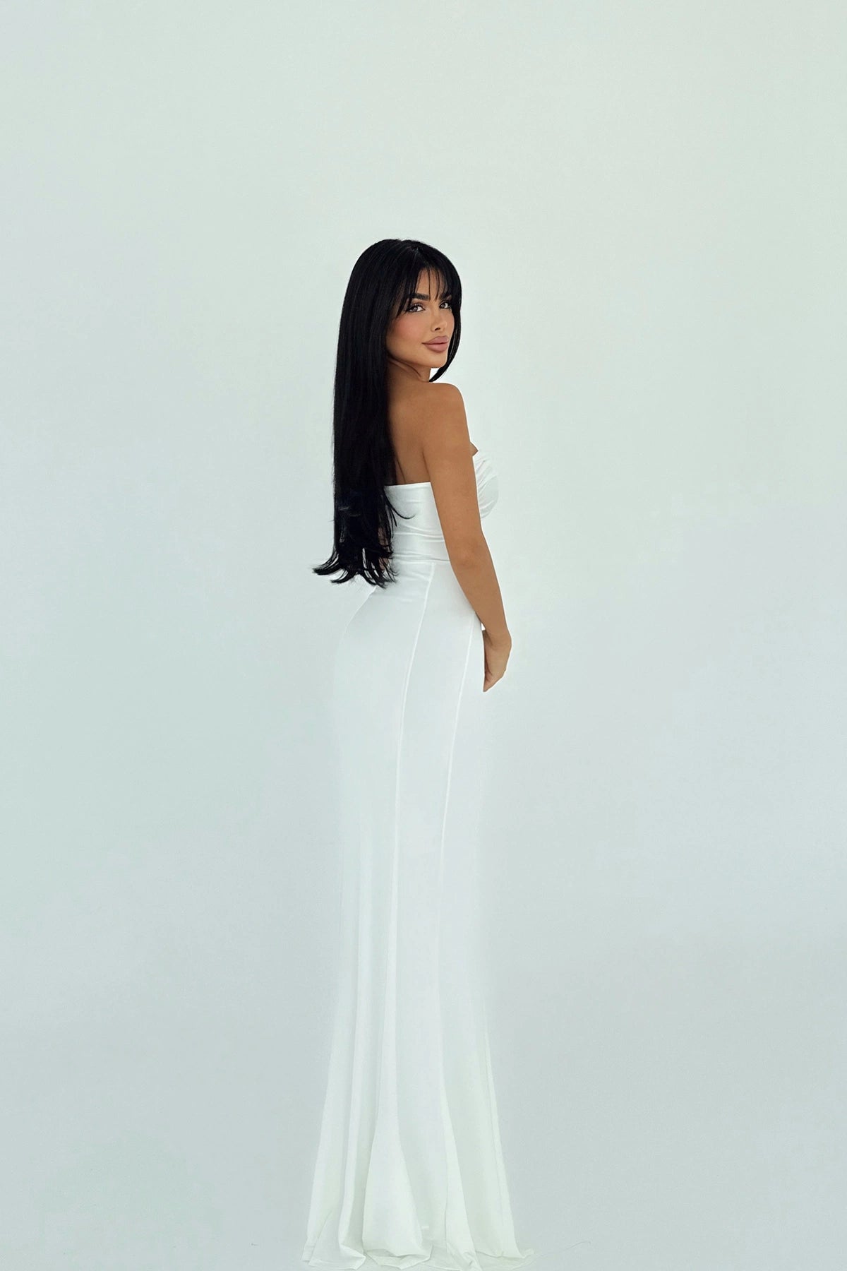 White Kenley Long Dress ATE-2909