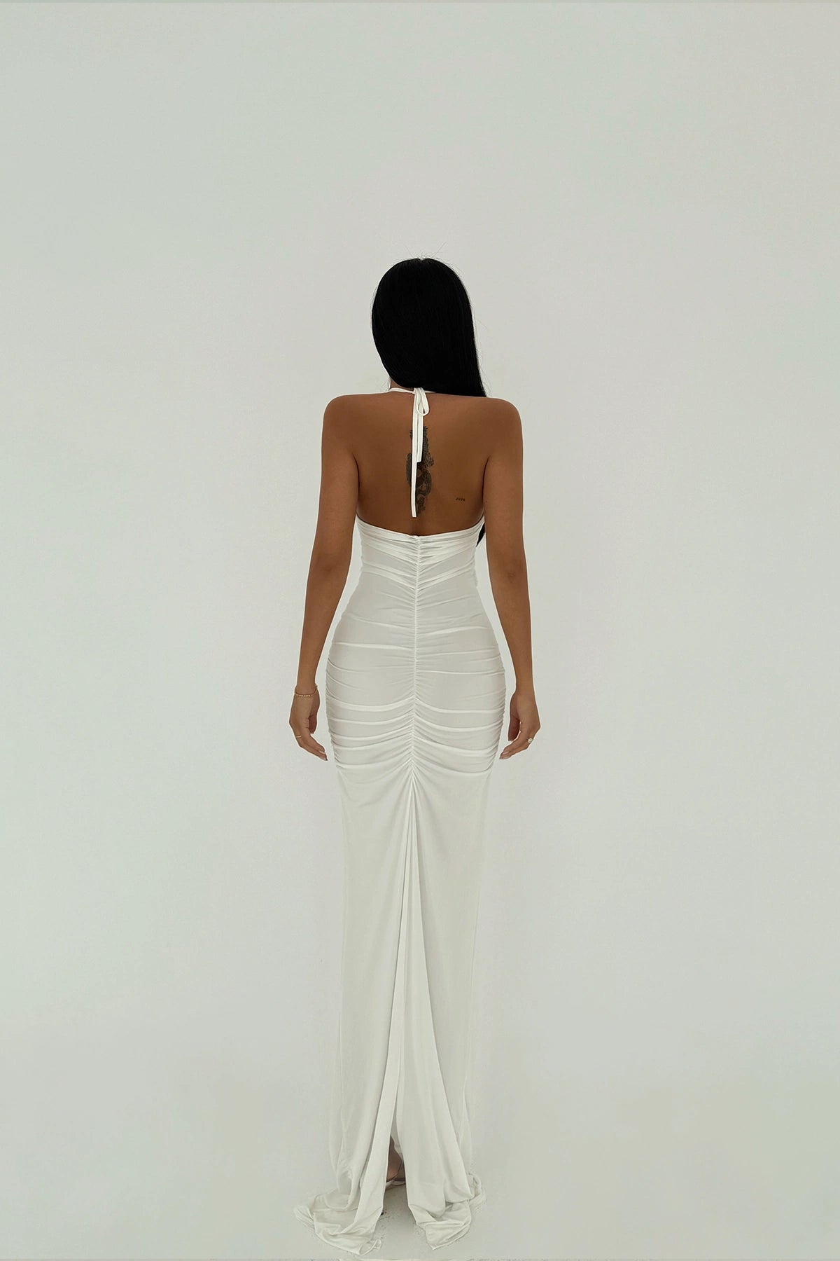 White Kalika Rose Detail Dress ATE-1520