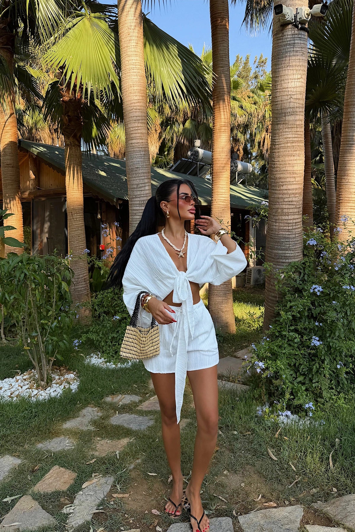 White Shorts Set ATE-5230
